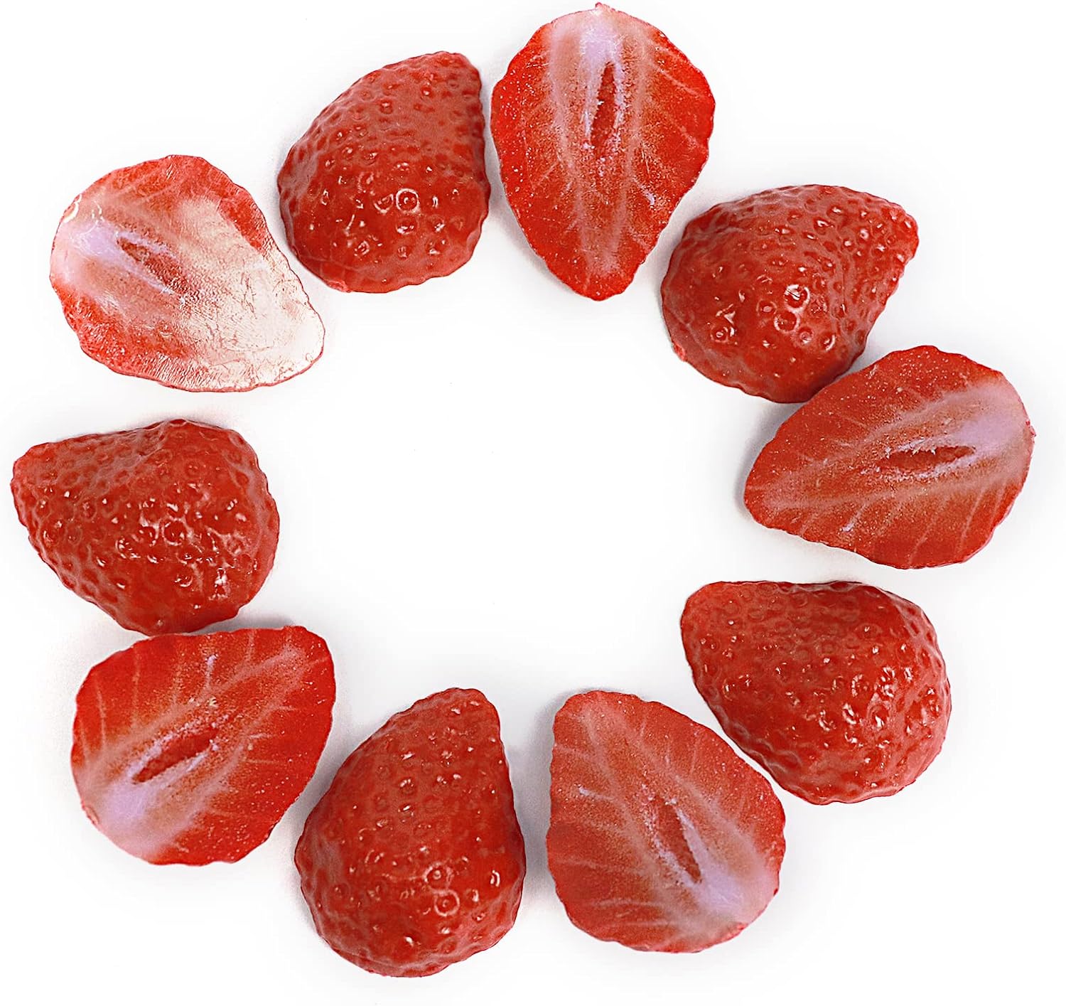 Half a Strawberry Fruit Slices Decorations for Home, Parties, Tables