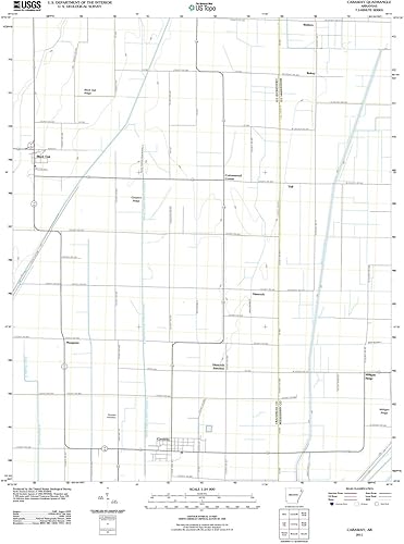 Miniatura 1 de 2011 Caraway, AR - Arkansas - USGS Historical Topographic Map  24in x 30in