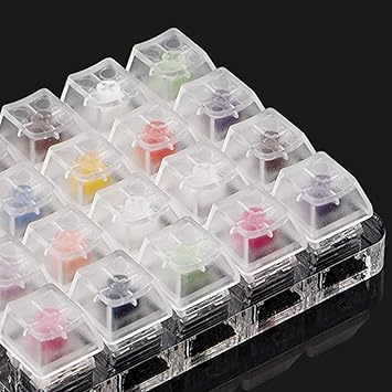 VMS INDIA20 Keys Clear Translucent Keycaps Mechanical Keyboard Switch Tester Sampler