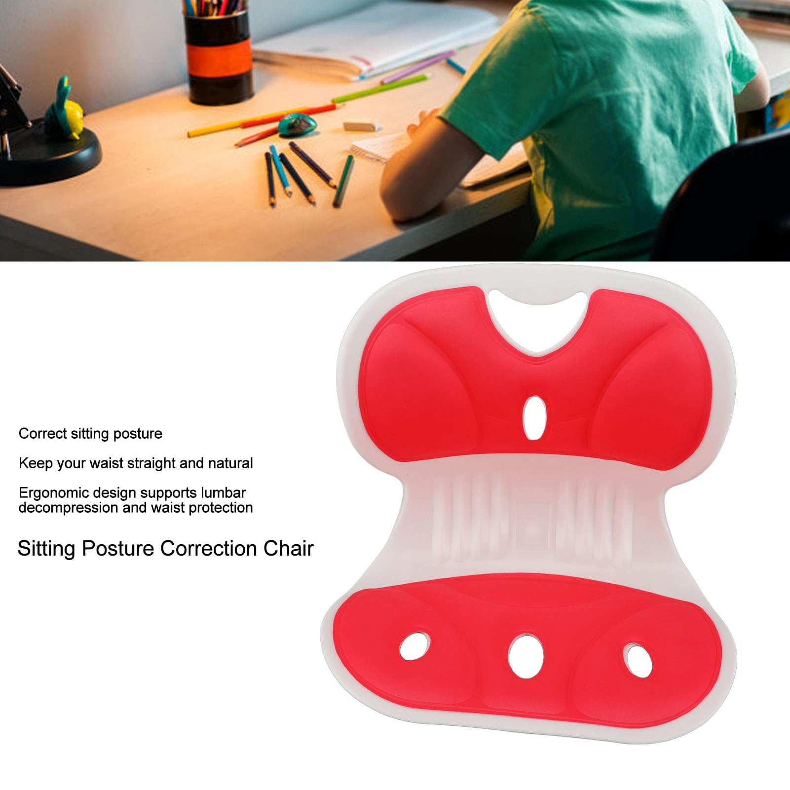 Amazon.co.jp: 姿勢椅子、ランバーサポート座り姿勢矯正チェア人間工学