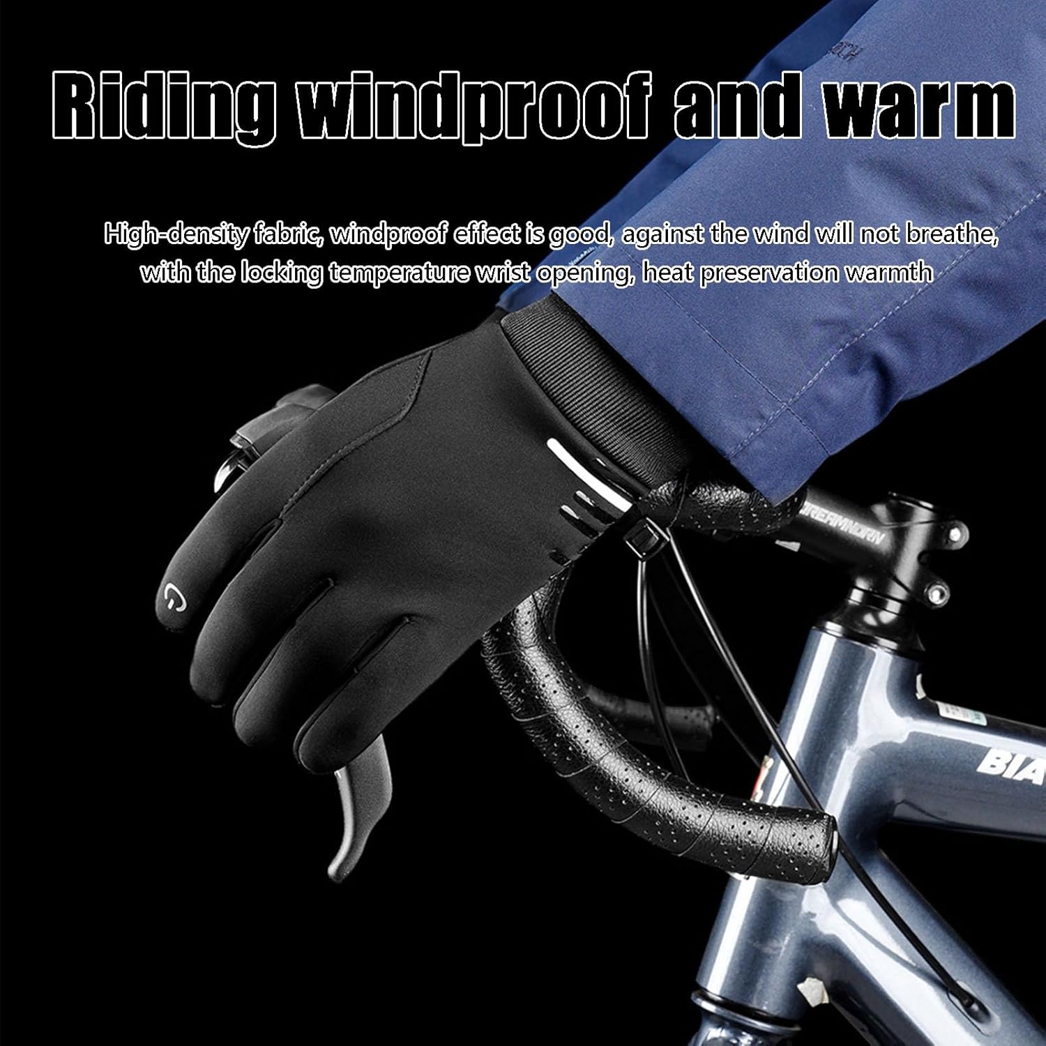 Winter Touchscreen Gloves for Men, Warm Running Gloves Windproof Resistant Lightweight Thermal Glove for Hunting Driving Ski Fishing Running