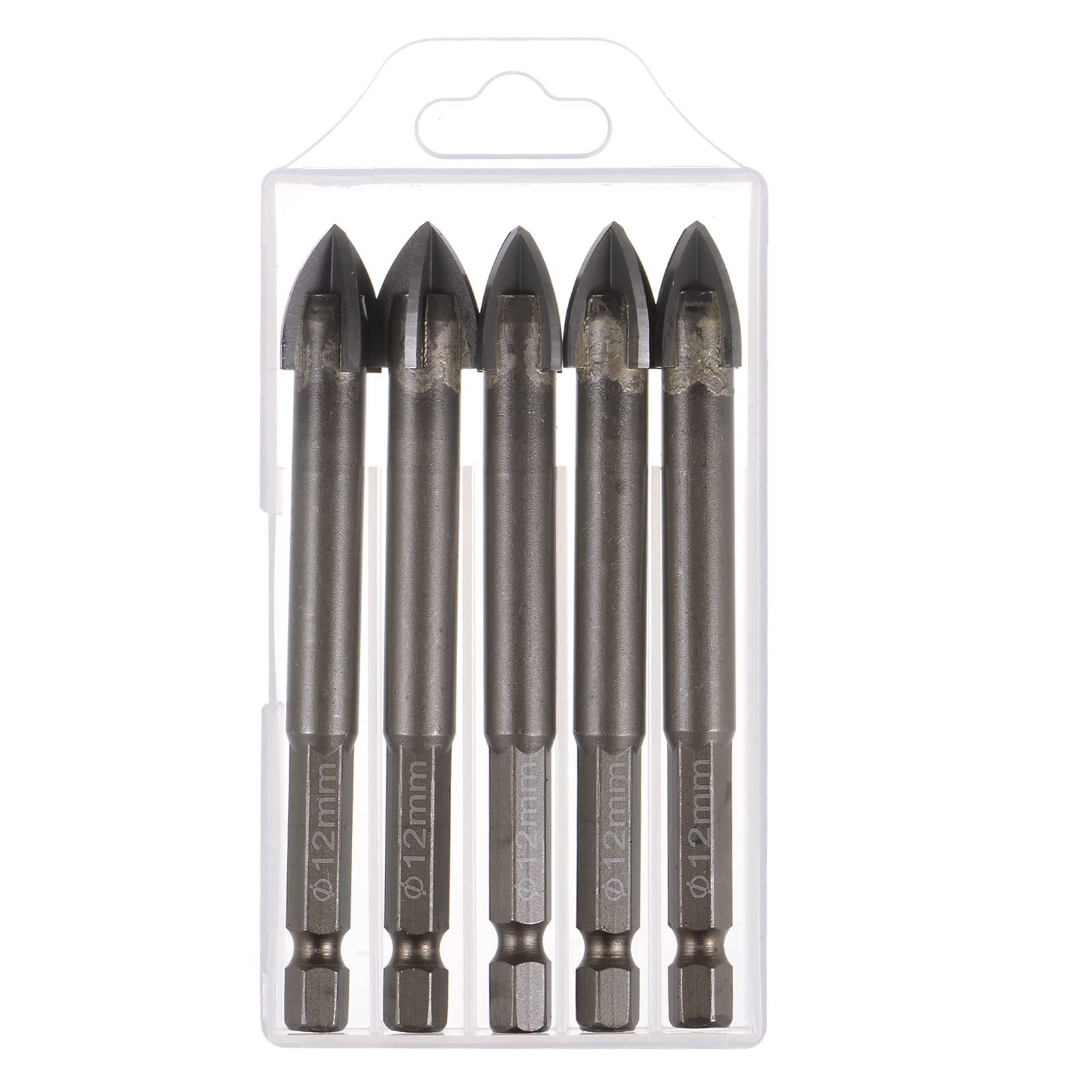 Sourcing Map Foret Maçonnerie Titane 14 Mm Triangle – Mèche Carrelage Céramique Béton Brique, Queue Hex 1/4" Anti-Glisse