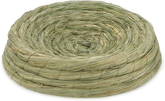 Wontee Bird Nest Parrot Breeding Nest Bed Bird Cage House for Pigeon Dove Parakeet Cockatiel Conure African Greys (B: Grass nest)