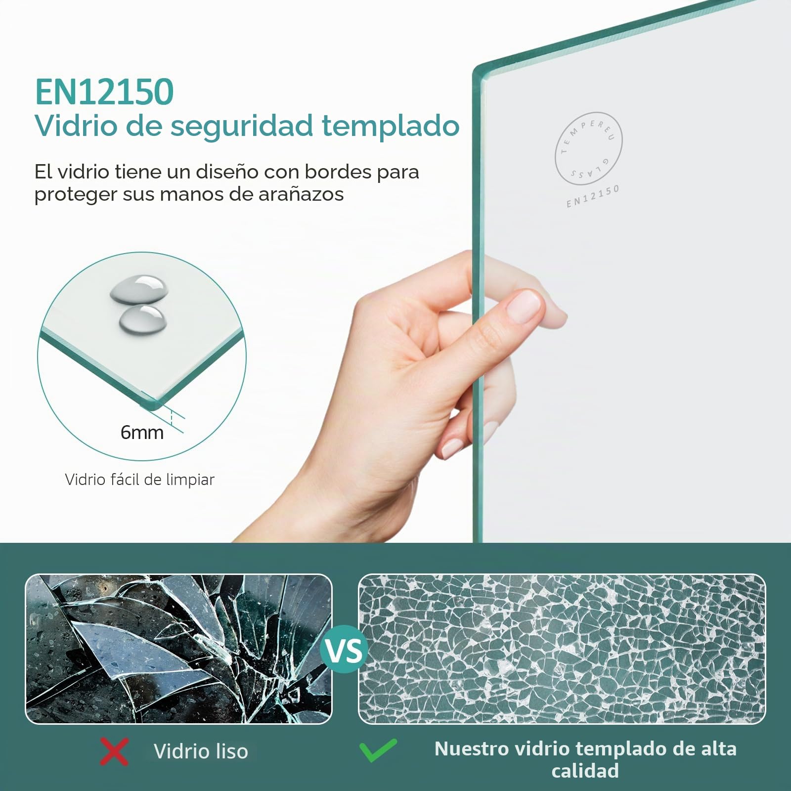 EMKE Mampara de ducha para bañera de 100 x 140 cm, accesorio plegable para bañera, mampara plegable de 6 mm, cristal de seguridad