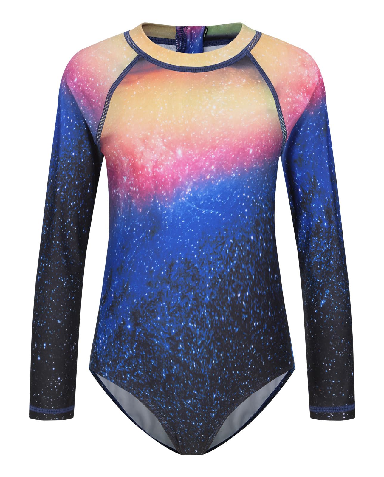 Girls One Piece Rash Guard Long Sleeve Swimsuits for Girls UPF 50+ Sun Protection Bathing Suits 3-16 Years