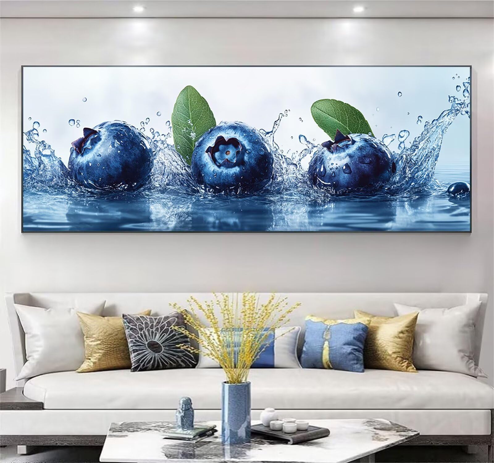 Malarstwo kuchenne Diament, owoce Diamentowe Malarstwo Dorosły XXL 50 x 150 cm 5D Diament Malarstwo Dorosły Początkujący, DIY Diamentowy Zestaw do haftu krzyżykowego do dekoracji ścian domu, prezent
