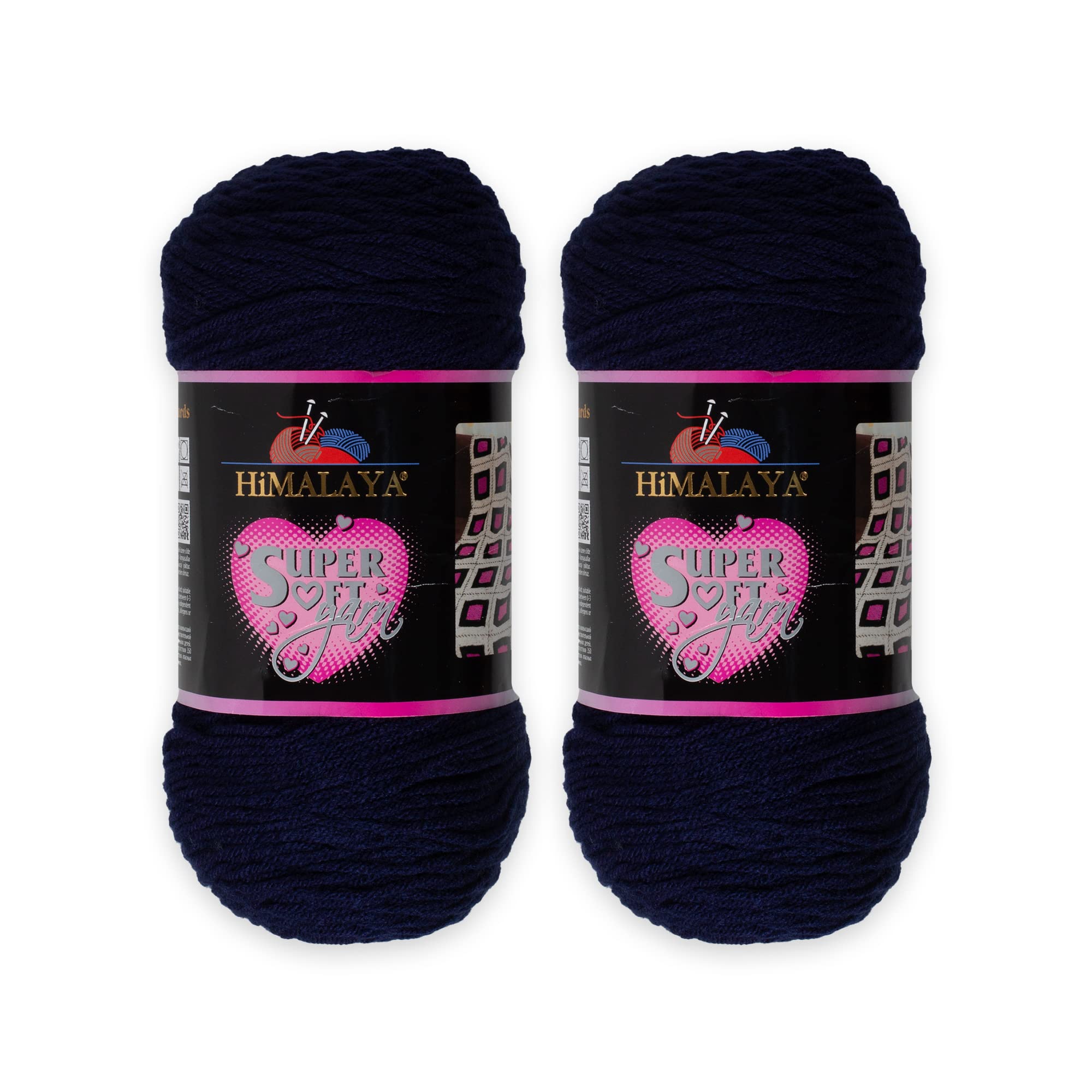 Fil Himalaya 100% acrylique bleu foncé 80809 : la douceur supérieure du fil aran peigné