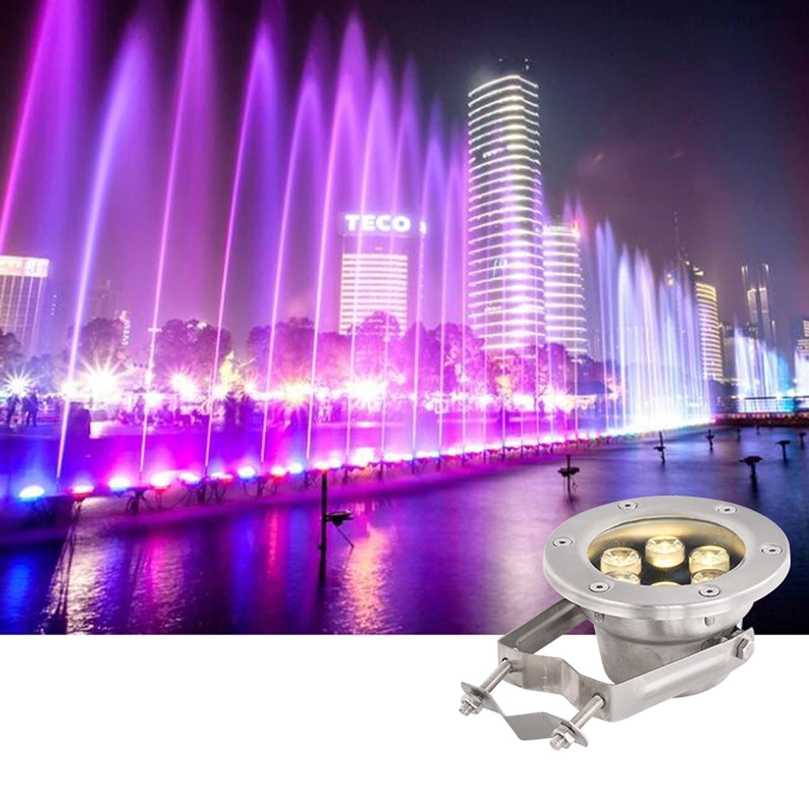 Zanurzalne światła LED - IP68 wodoodporny 12 V zewnętrzny reflektor do wody i fontann