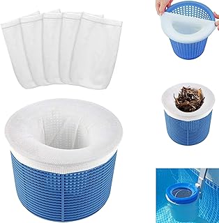 Rowjow 5pcs Pool Skimmer Socks Filter Socks, Pool Skimmer Basket Sockss Skimmers Saver Socks, Fine Mesh Filter Socks for Swimming Pool