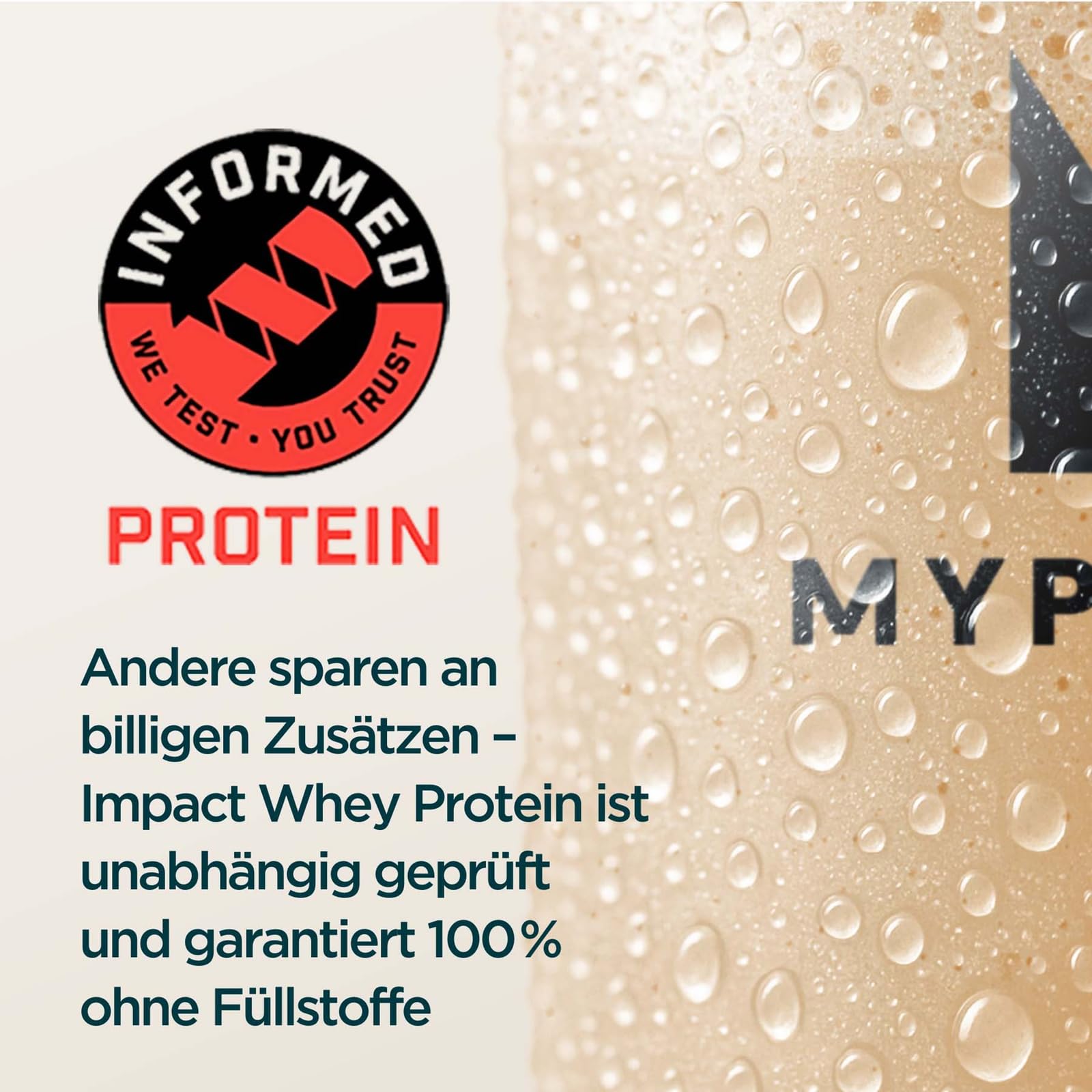 Myprotein Impact Whey Isolat Proteinpulver - Geschmacksneutral - 30 Portionen – bis zu 25g Eiweiß pro Portion, wenig Fett & Zucker, 90% Protein, Informed Choice zertifiziert, Vegetarisch.