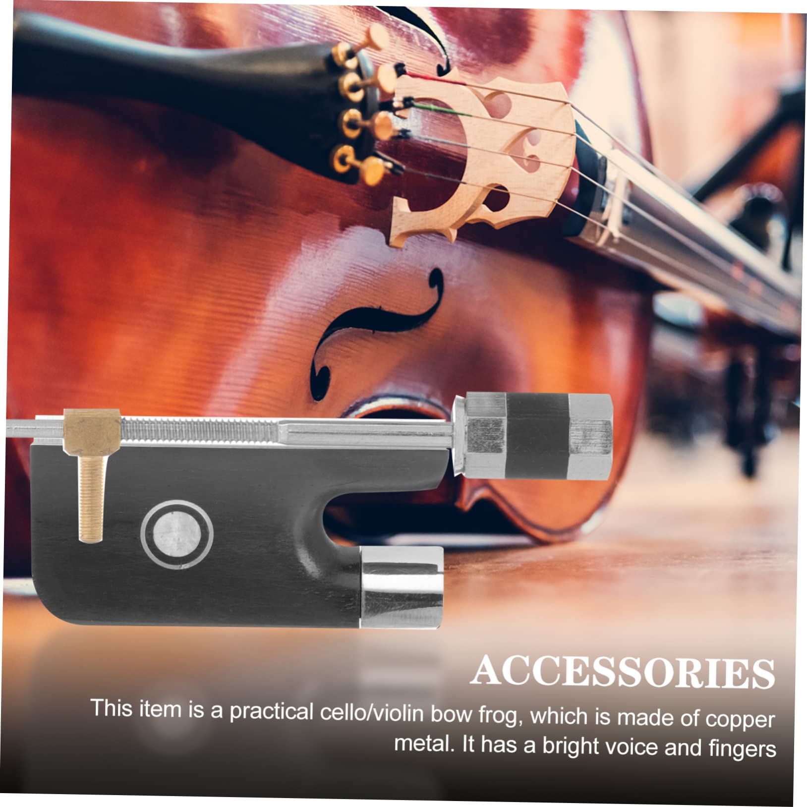 TOYANDONA 5 Set Accessori Per Violino Rana Musicale Strumenti Professionali Rana ' Del Violino Dello Studente Accordatore Per Violino a Clip Alunno Metallo Attrezzatura Di Legno