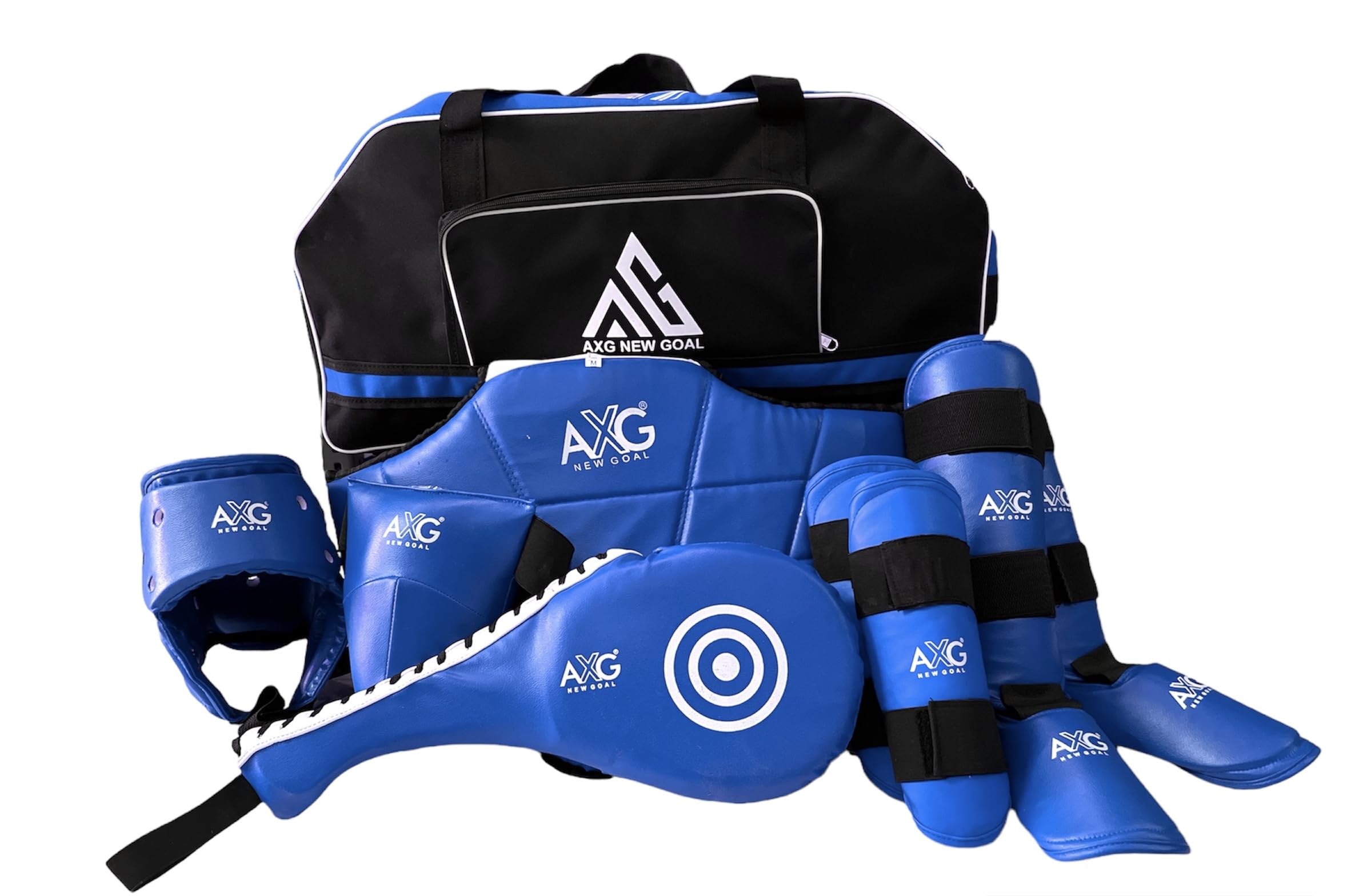 axg new goal Durable Taekwondo Combo (Medium) with Duffel Cum Backpack for Age 9 to 15yrs Boxing Kit-picture-25