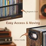 CD Storage Rack with Magnetic Door - Holds 38 Full Case CDs, Multi-Tier Desktop & Closet Display Stand for Video Games, Papers, Cards