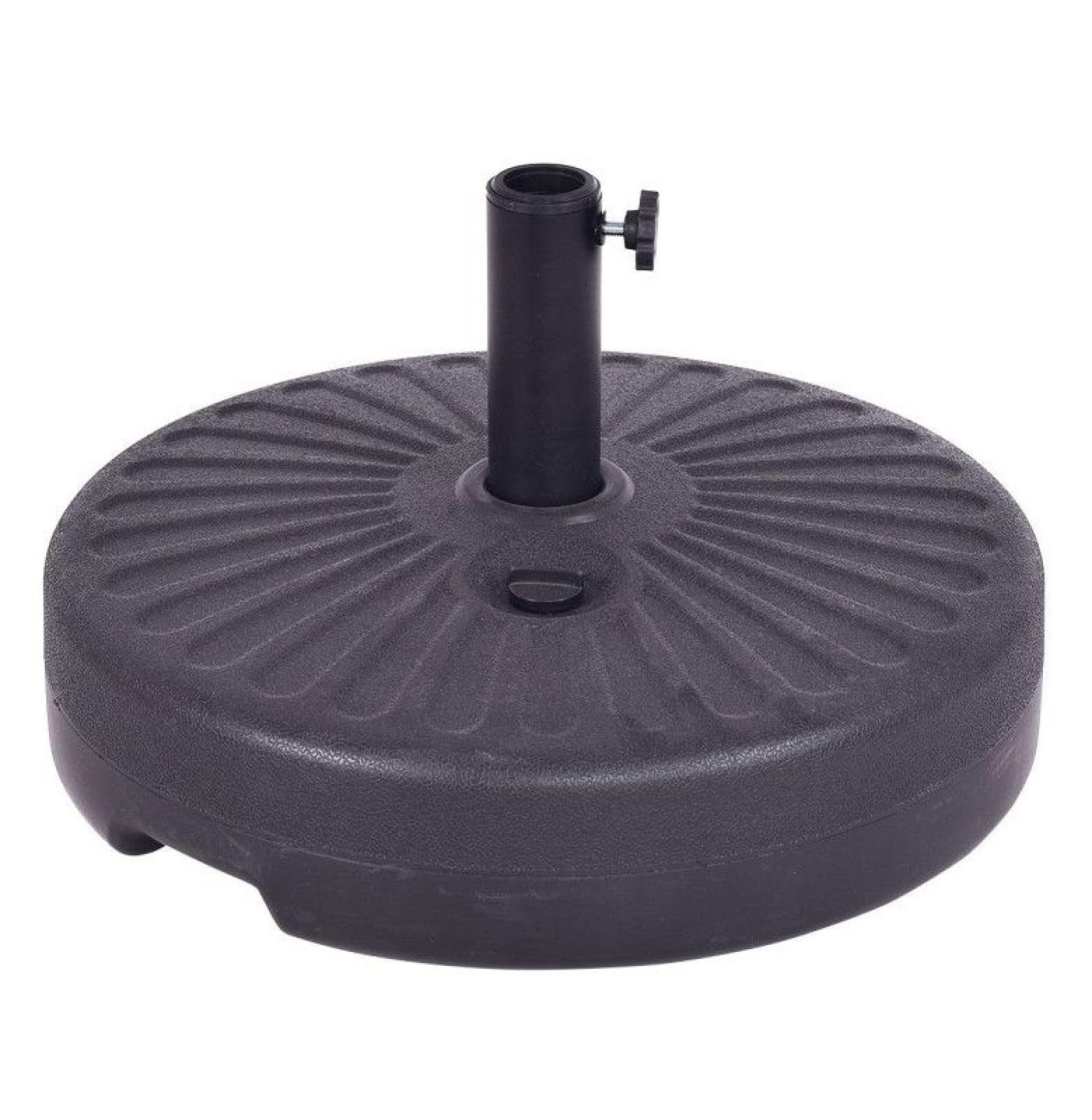Podstawa parasola 50 cm, wytrzymały, stalowy, wypełniony wodą stojak na patio, ogród, taras, przy basenie, okrągły wspornik parasola 23 l, stabilny uchwyt na parasol zewnętrzny