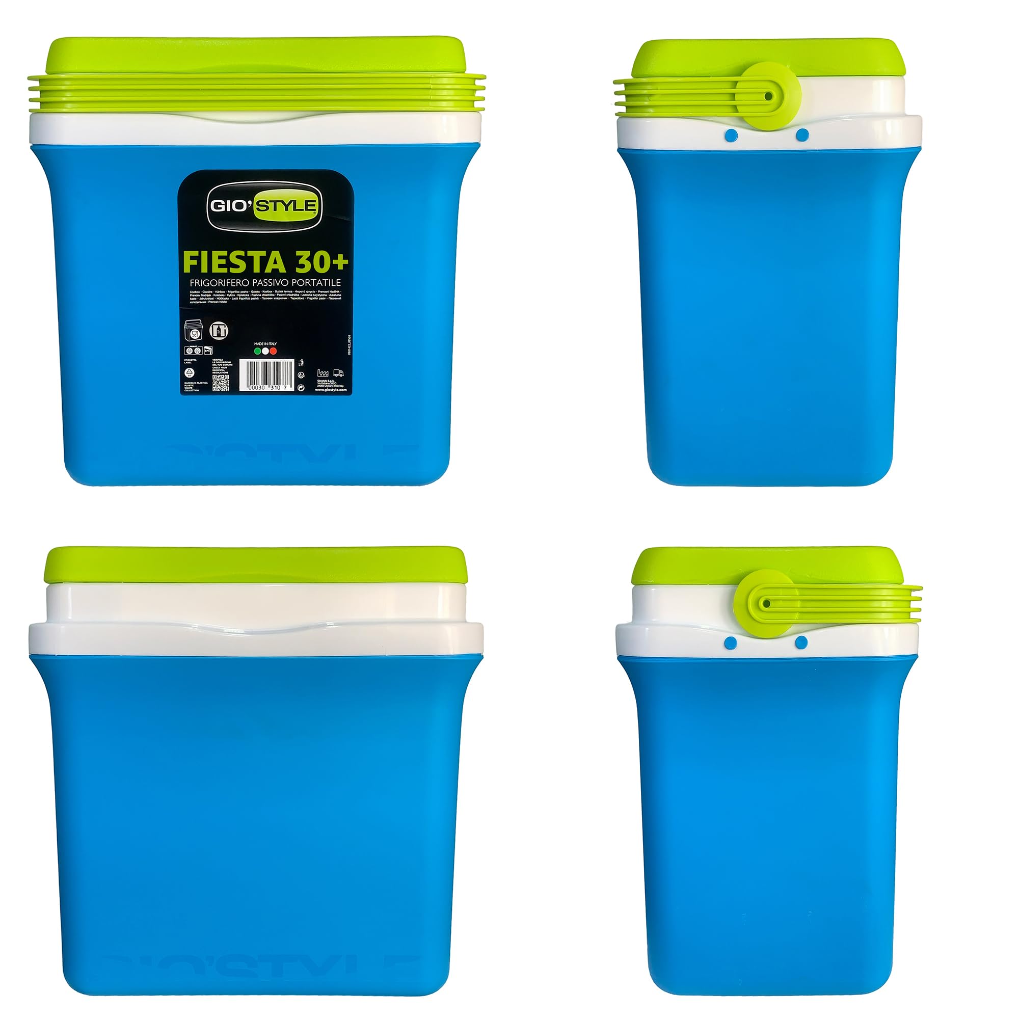 Sicignano | Frigo Box Frigorifero Portatile con Tavoletta Freezer 400ml – Maniglia Ergonomica, Adatto per Campeggio Picnic Attività all'Aria Aperta (Frigo Box + 4 Piastre, 29,5 lt)