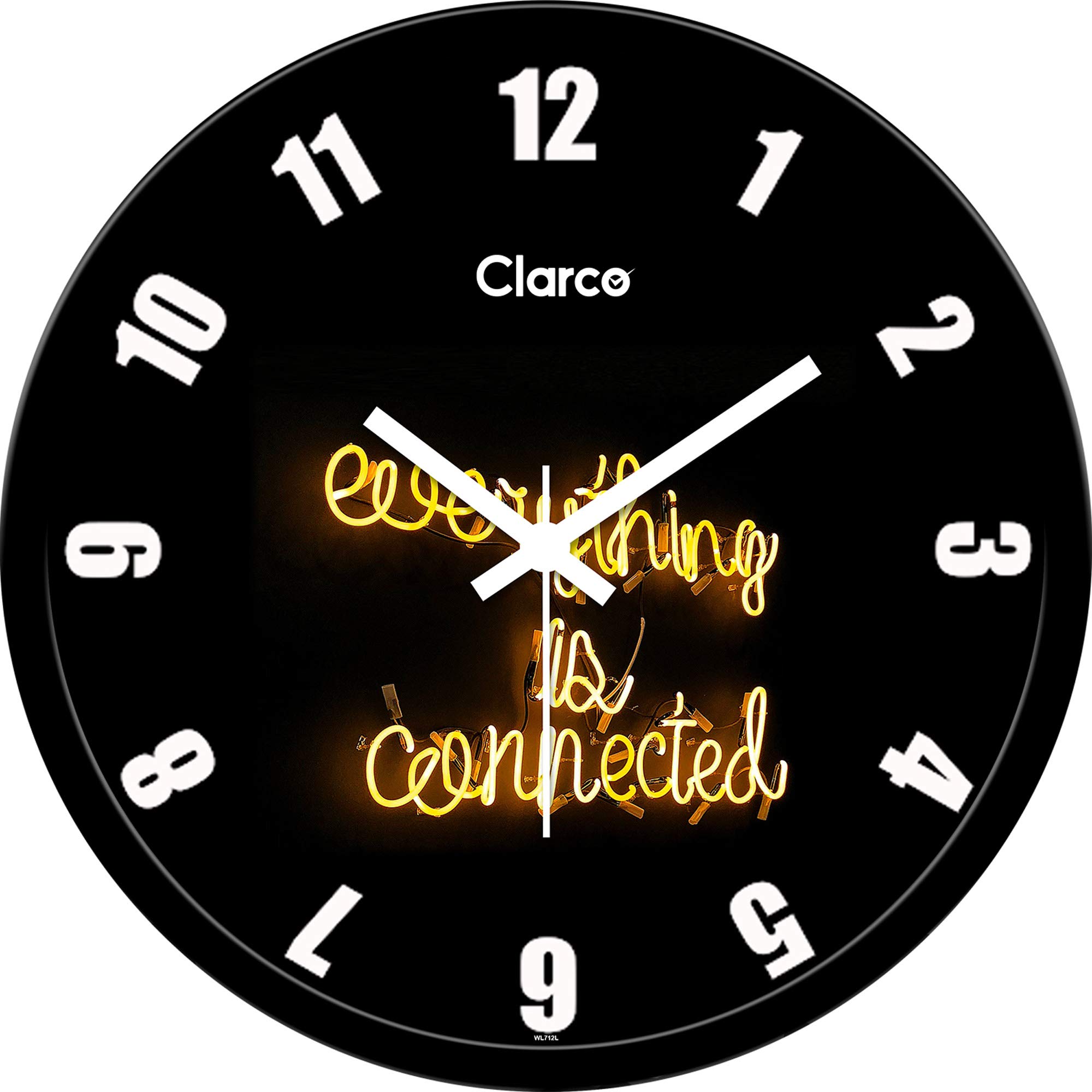 Clarco Designer Decorative Analogue Round Plastic Wall Clock with Glass for Home/Living Room/Bedroom/Kitchen/Office (12 x 12 Inch / 30 x 30 cm)(WL_712LL) (Multi 2) (B0B53FJTFW) Amazon Price History, Amazon Price Tracker