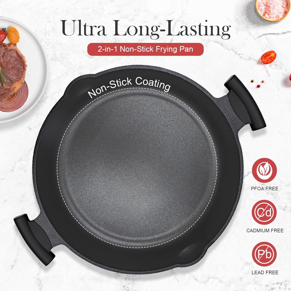 AIKENBBKK 14 Inch Nonstick Frying Pan -4