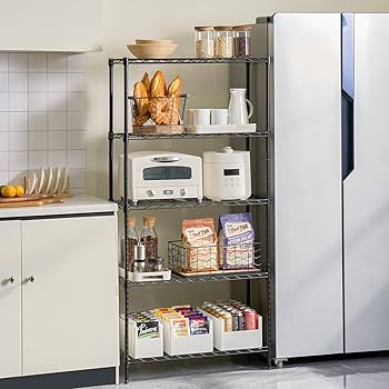 Amazon|IZEUK スチールラック 5段 高さ伸縮メッシュ 収納棚 防錆加工 Amazon|IZEUK スチールラック 5段 高さ伸縮メッシュ 収納棚 防錆加工