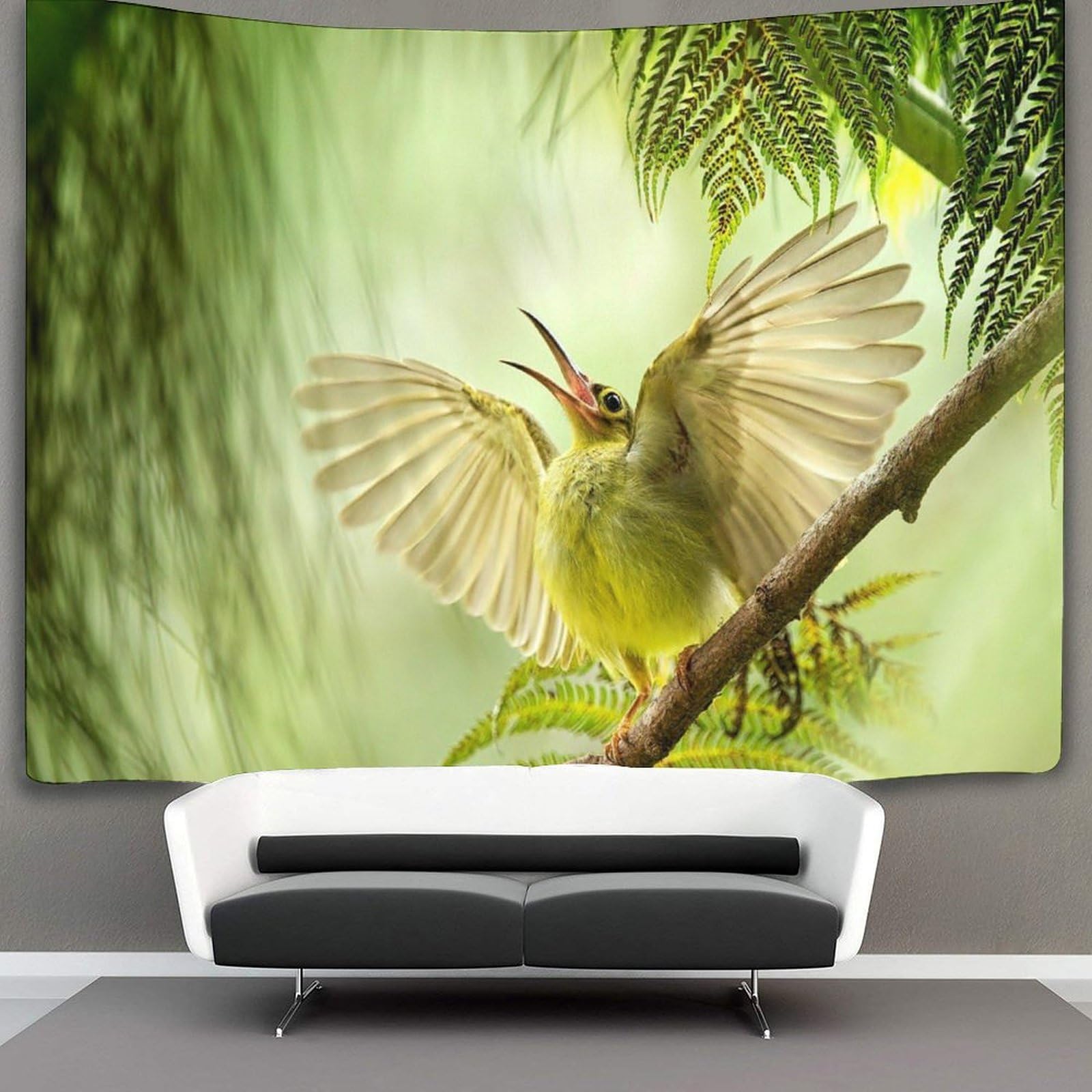 kaiyun Singing Birds Tapestry Wall Hanging,Birds Animals for Bedroom Decor Birthday Party Celebration Or Garden Backdrop 150cmx200cm