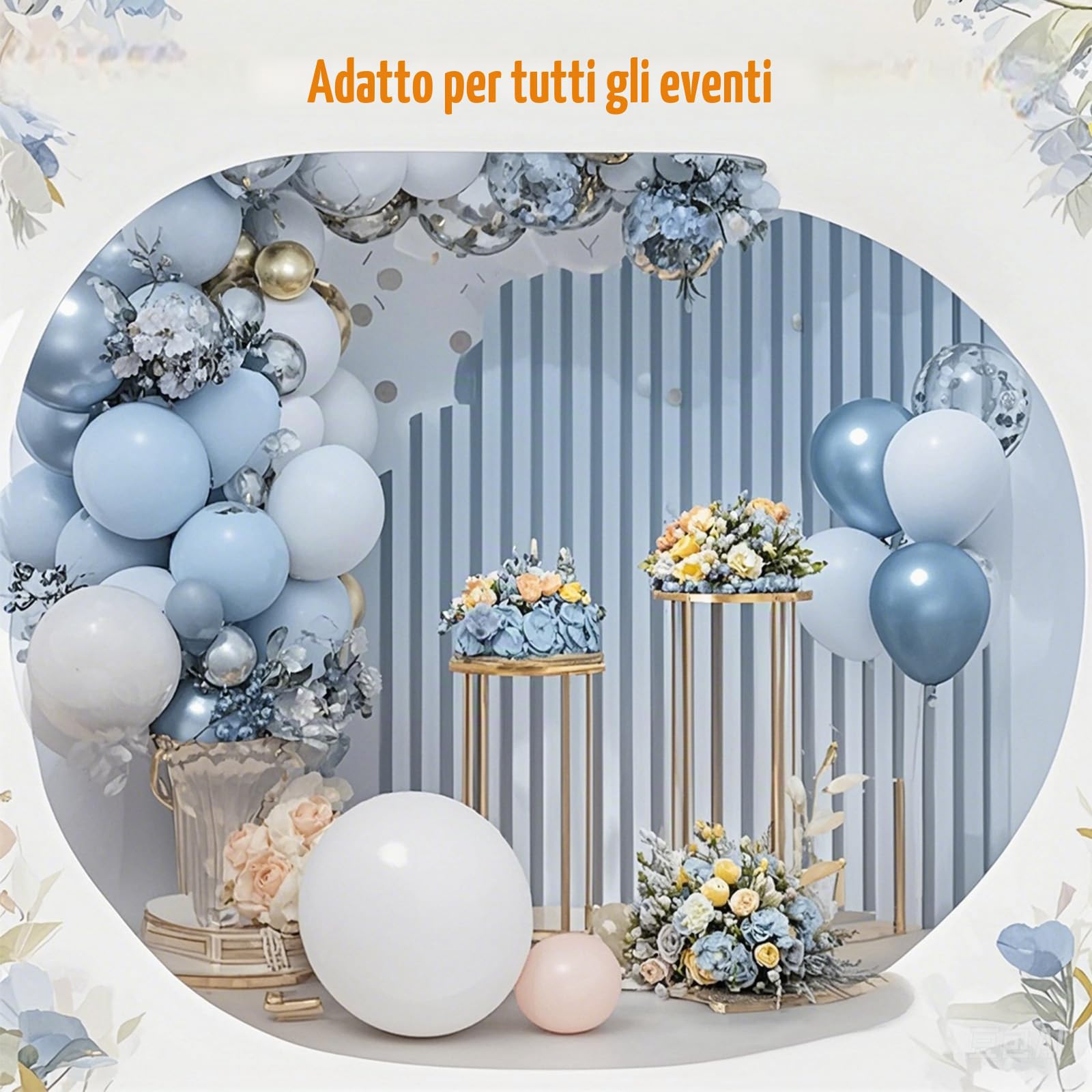 3 piedistalli cilindrici in metallo per feste, cilindri per feste, decorazioni per feste, tavoli rotondi per torta per matrimoni, decorazioni per eventi con piante floreali, sfondo di