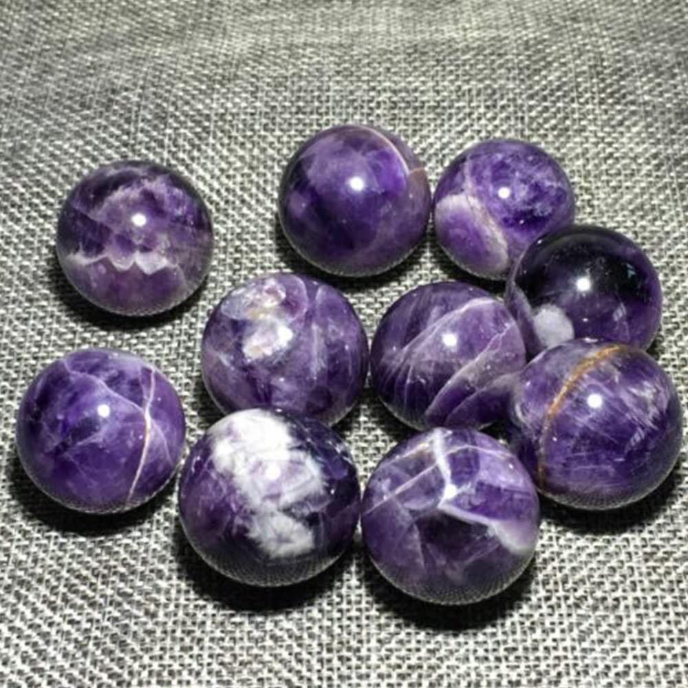 Esfera De Amatista De Ensueño Natural, Bola De Cristal De Cuarzo, Curación Reiki, 5 Uds.,5 Piezas (20-25 Mm)