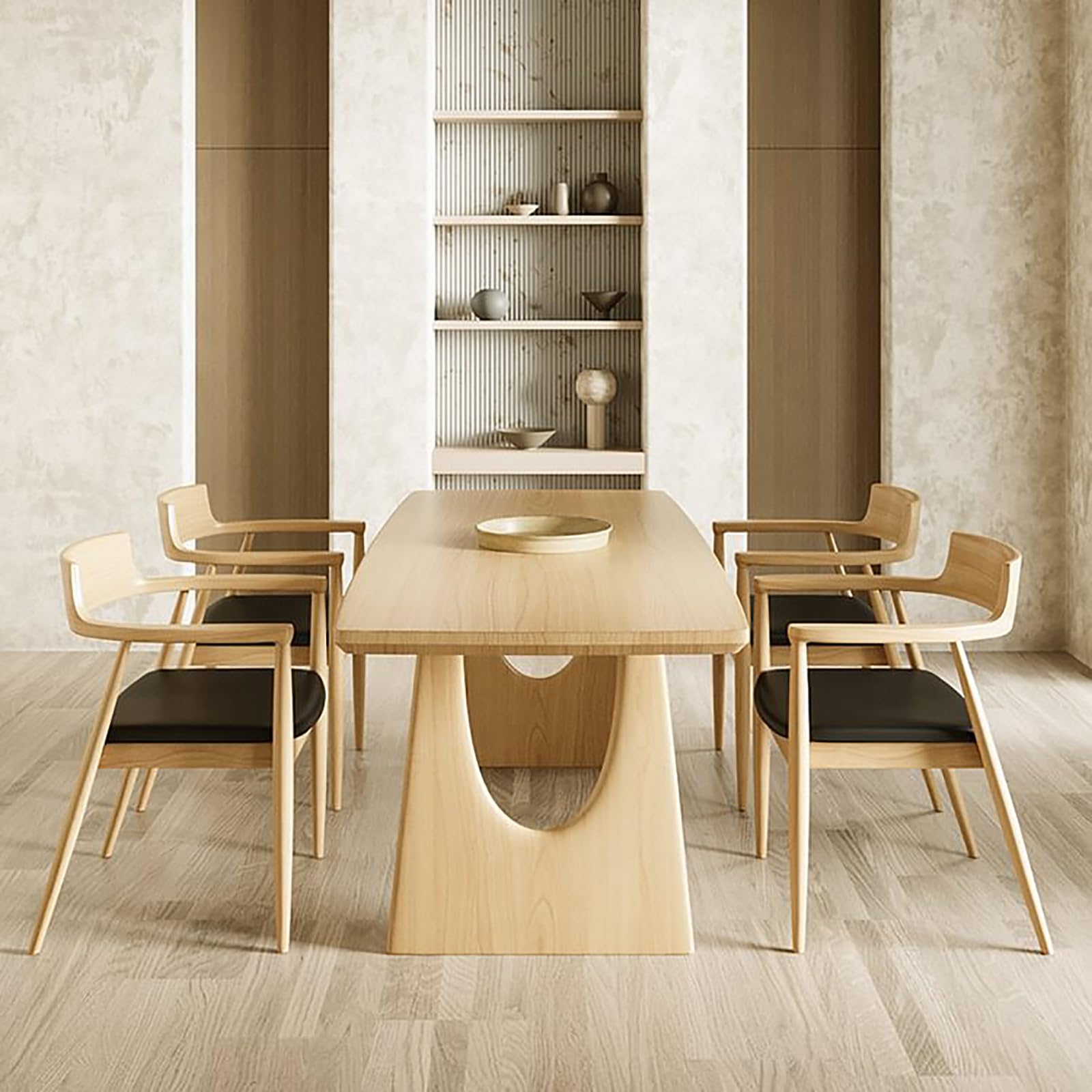 Amazon.com: Lebolna Rectangular Natural Pine Dining Table,Modern