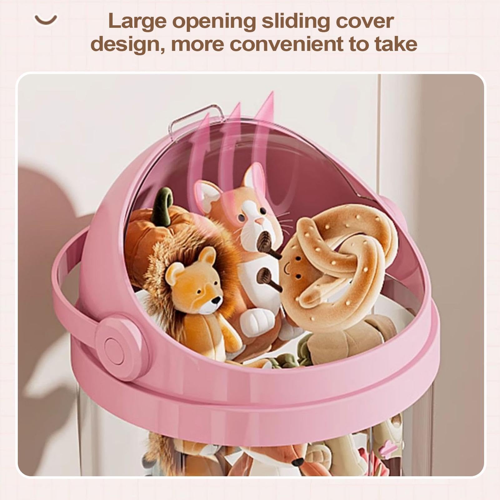 Generico Tubo Porta Pupazzi Torre Organizer Trasparente Per Peluche