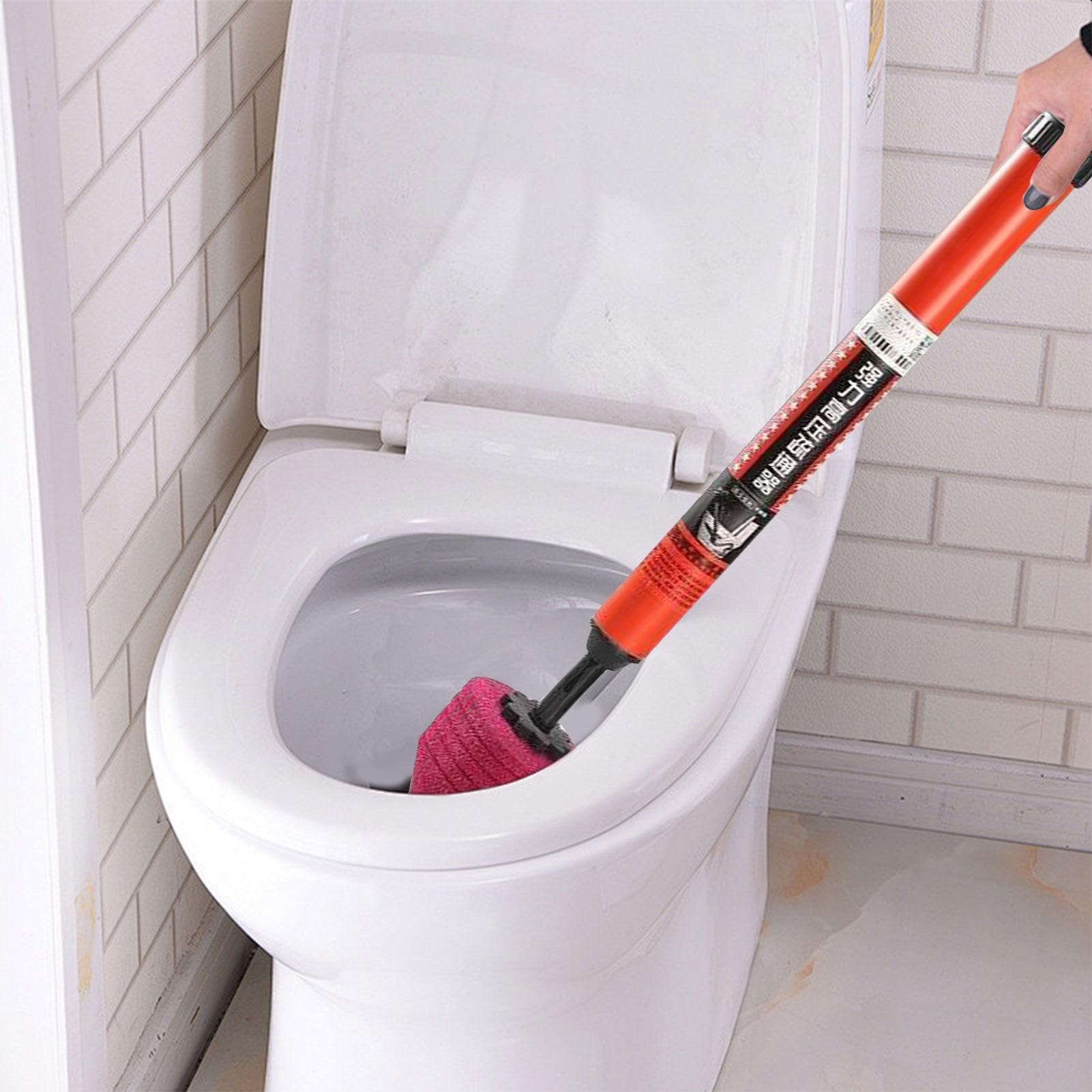 Sbloccante WC – Set di stantuffo per WC ad alta pressione, stantuffo per WC aggiornato, pistone per scarico ad aria resistente, per sbloccare l'intasamento del tubo di scarico del pavimento
