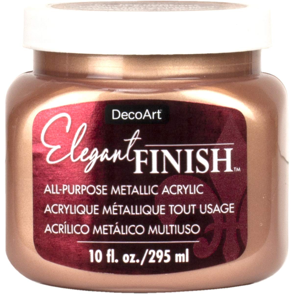 DecoArtElegant Finish Paint 10oz Met Rose Gold