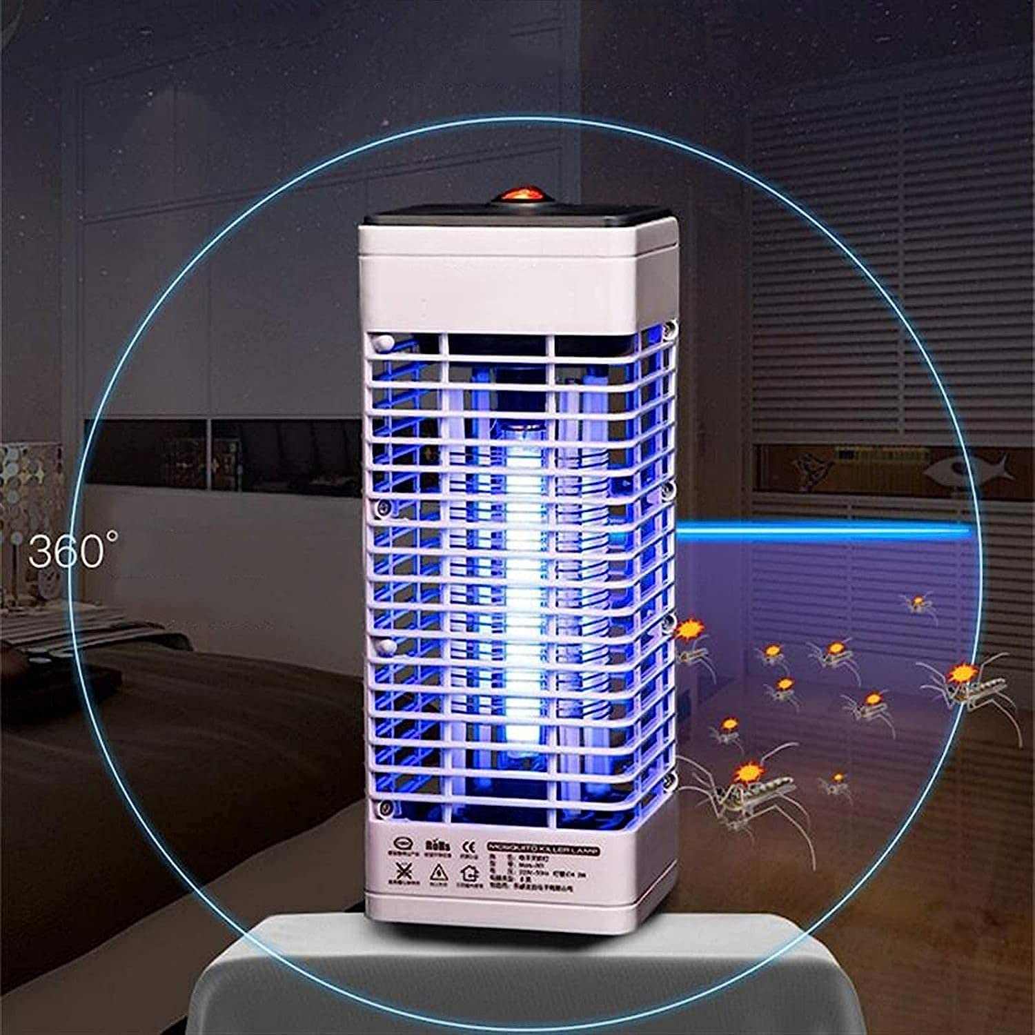 Luz para Matar Mosquitos, lámpara Repelente de Mosquitos Profesional, lámpara exterminadora de Moscas, lámpara para Matar Mosquitos sin radiación