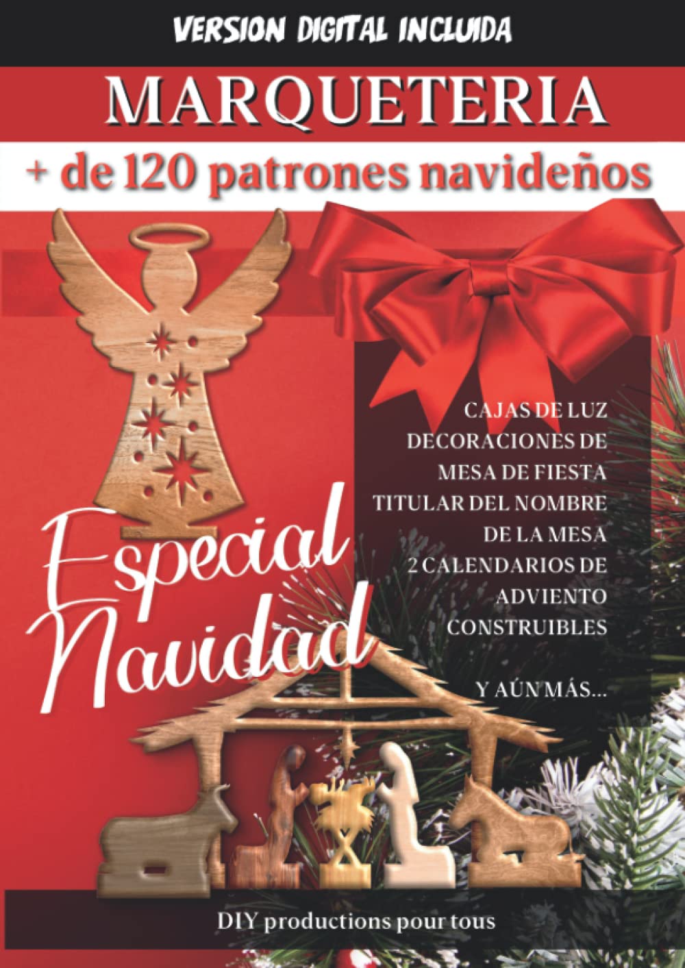 MARQUETERIA Especial Navidad. + de 120 patrones: Todo para decorar el camino de mesa, el árbol y tu interior con colores navideños.