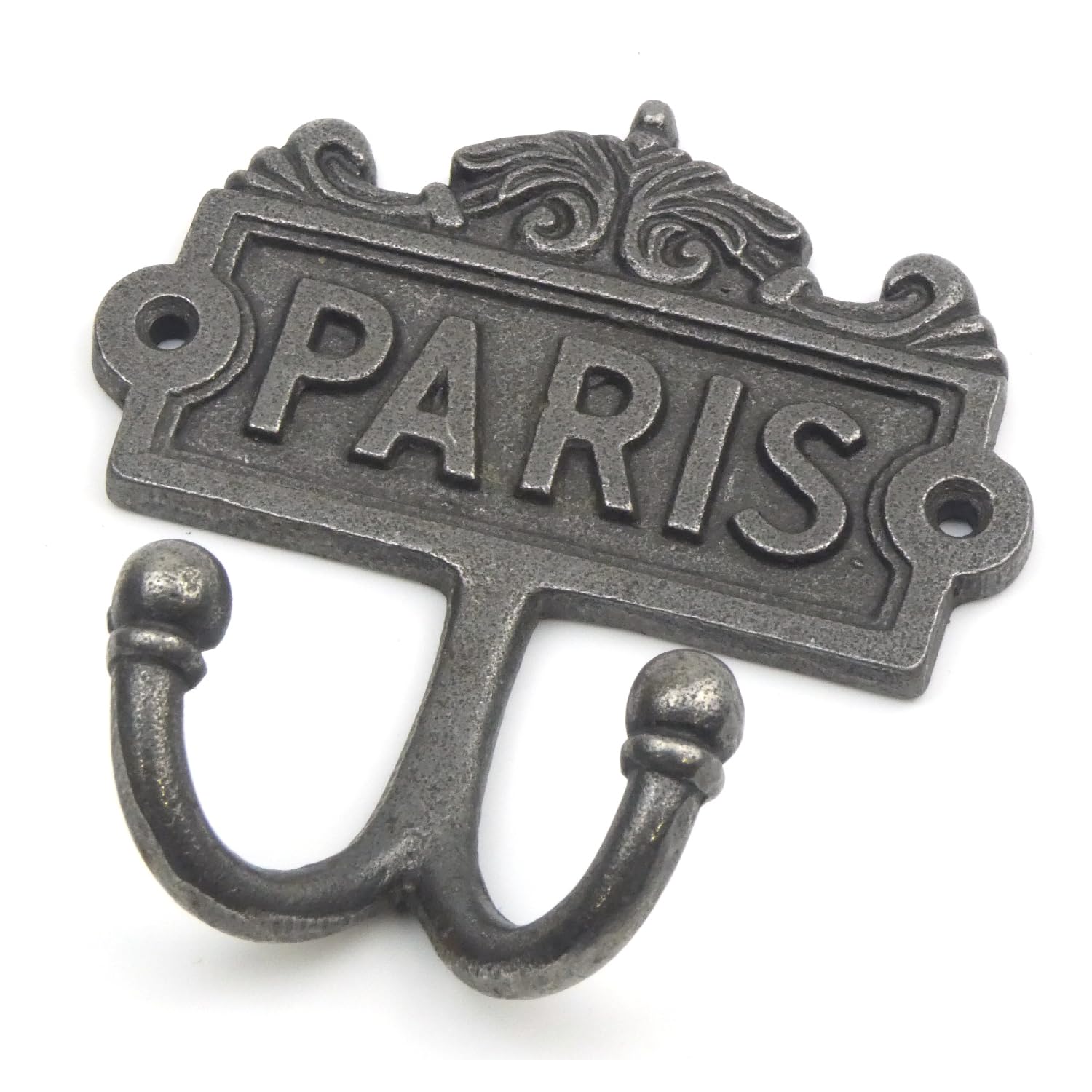 OakcraftsAntique Cast Iron Vintage Style Paris Twin Coat Hook115mm X 120mm from B&Q