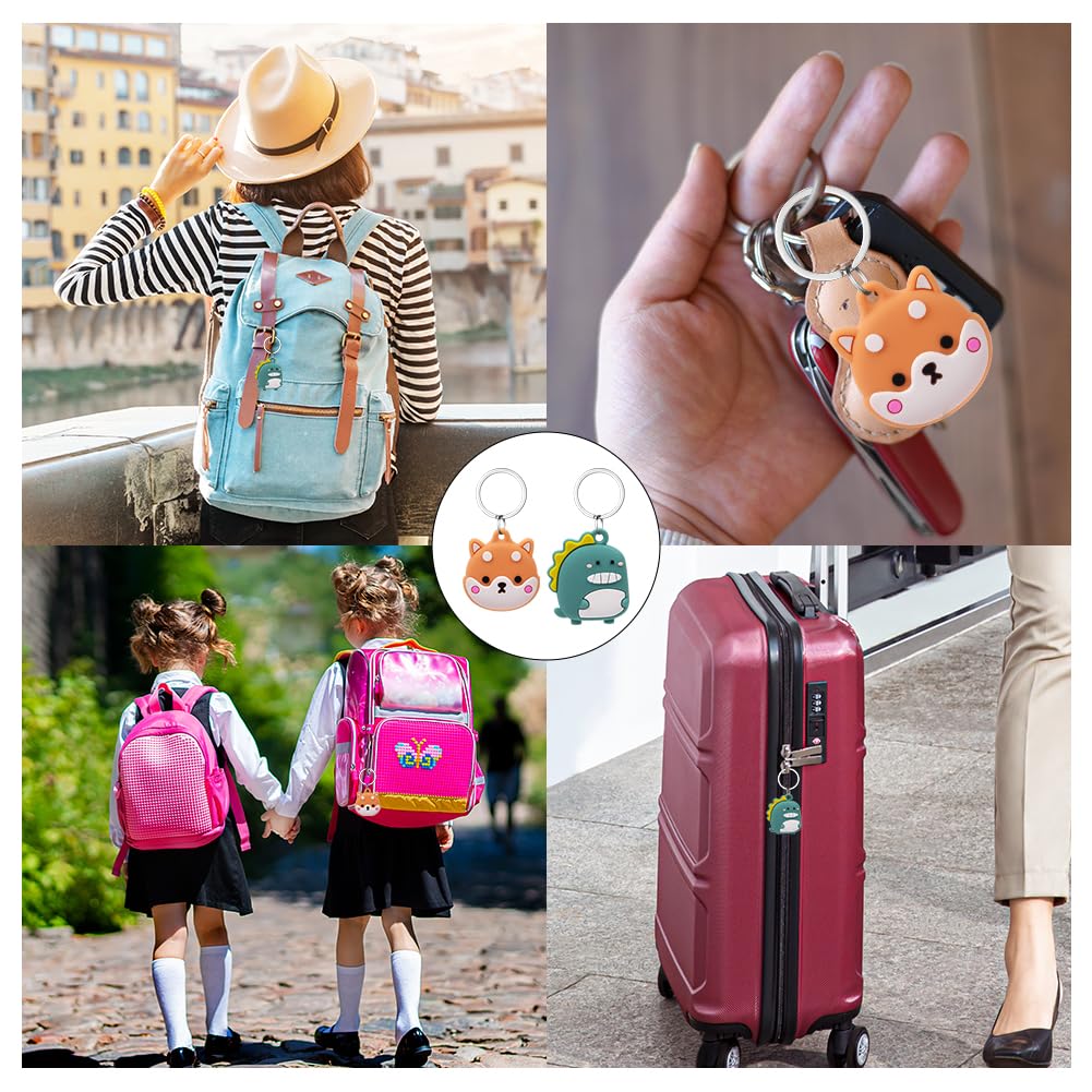 AXFEE Llavero para AirTag Silicona, Llaveros AirTag Funda Protectora, Llavero Portátil Impermeable, Regalo para Niños, Ancianos — view 8