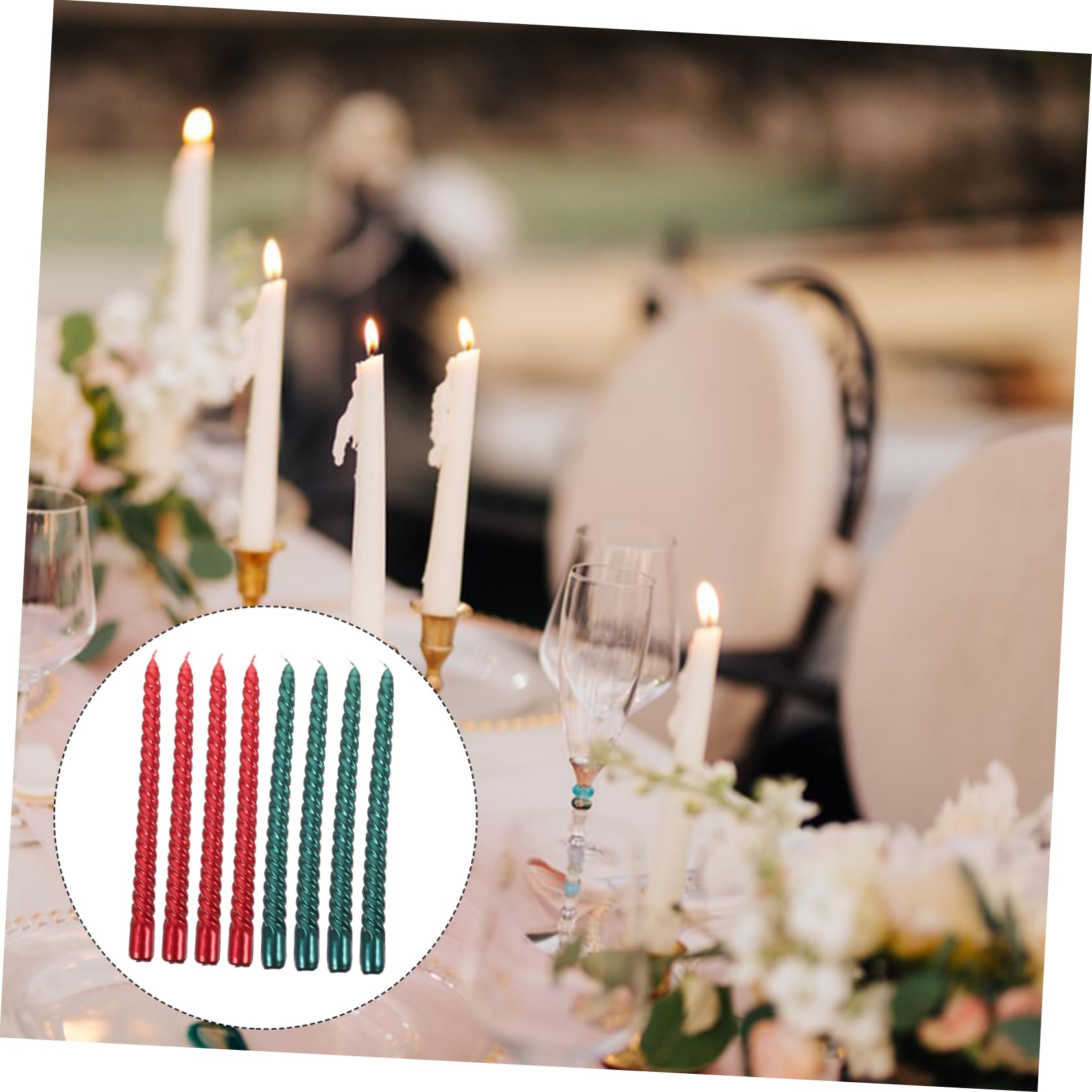 Candele Decorative A Vite Lunghe Filettatura Candele Coniche A Spirale Per A Casa E Matrimoni