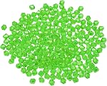 PATIKIL 250pcs 6mm Bicone Glass Crystal Beads, Faceted Glass Spacer Beads for Jewelry Making Bracelet Necklace Earrings DIY Suncatcher Craft, Silver Tone