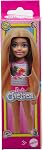 Barbie Chelsea Small Doll Featuring Swimsuit with Stripes & Floral Print, Blonde Hair & Blue Eyes