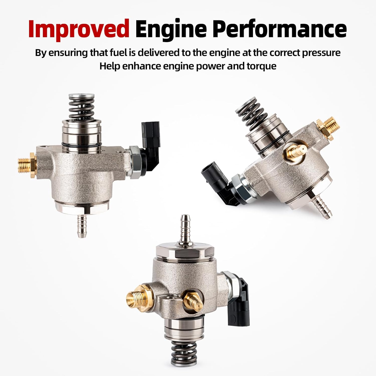 High Pressure Fuel Pump Compatible with Audi A3 Quattro 2015-2016, A6 2016, A6 Quattro 2016, S3 2015-2016, TT Quattro 2016, VW GTI 2015-2016 L4 2.0L GAS Replace 06L127025R