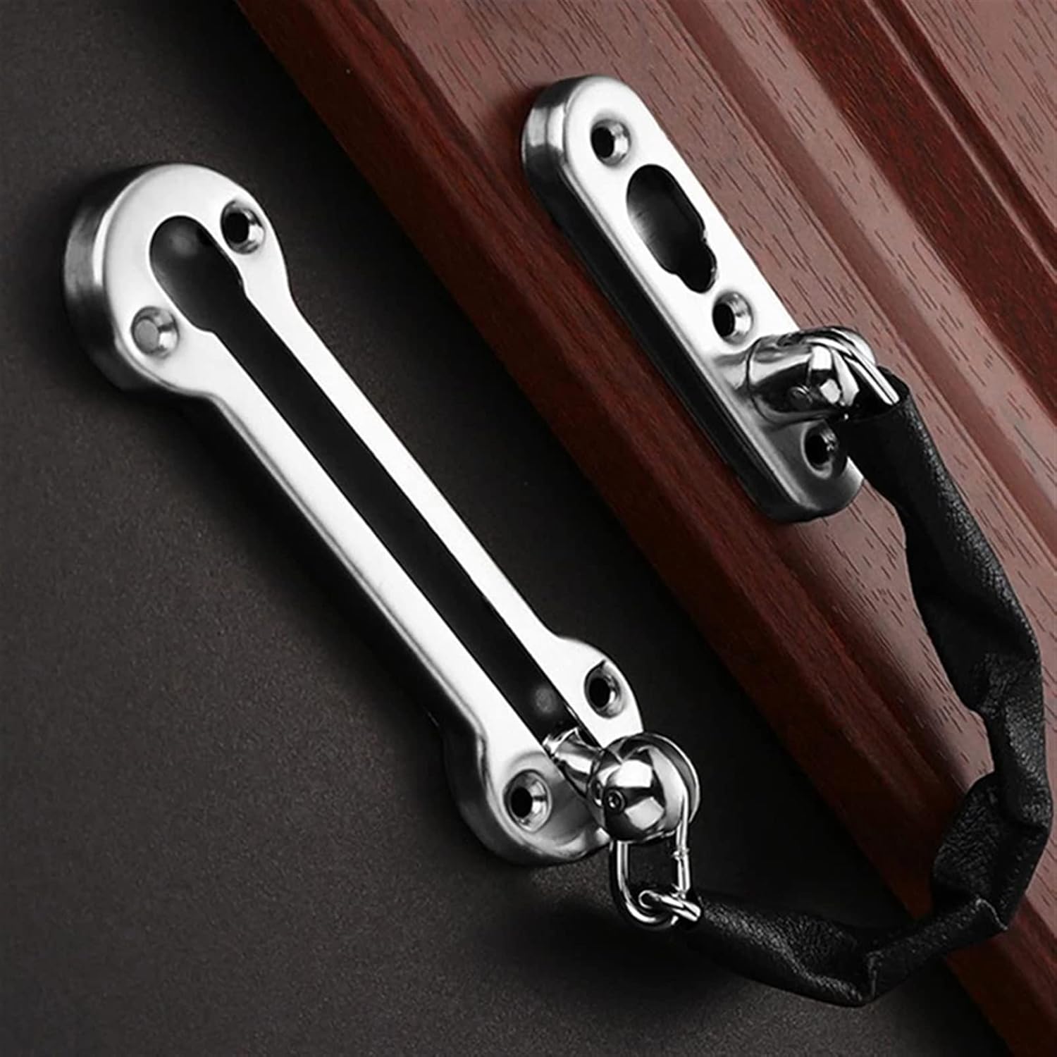 Chain Lock Thickened Stainless Steel Anti-Theft Chain Home Door Lock Hotel Door Lock Security Guard Anti-Theft Lock Warning Limiter Tool Hardware