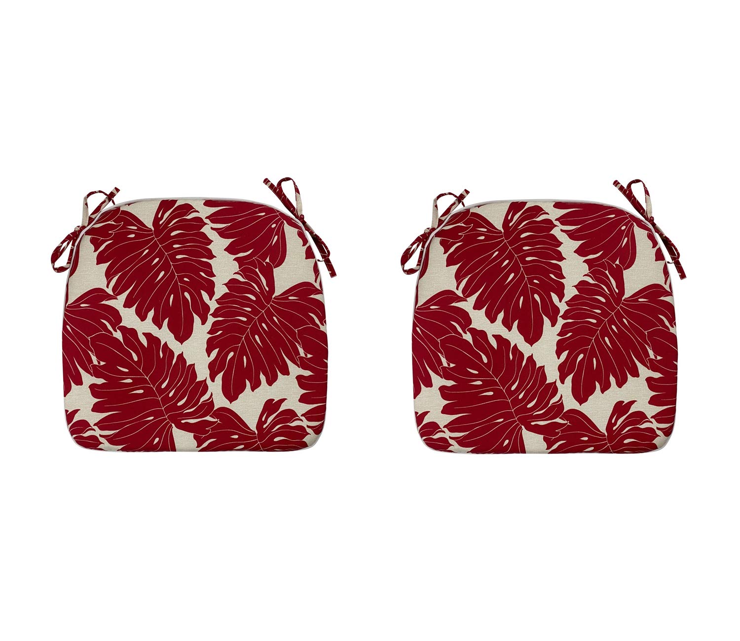 outdoor chair cushions (set of 2) 16x17 inch patio seat cushions red square chair pads for outdoor patio furniture garden home office