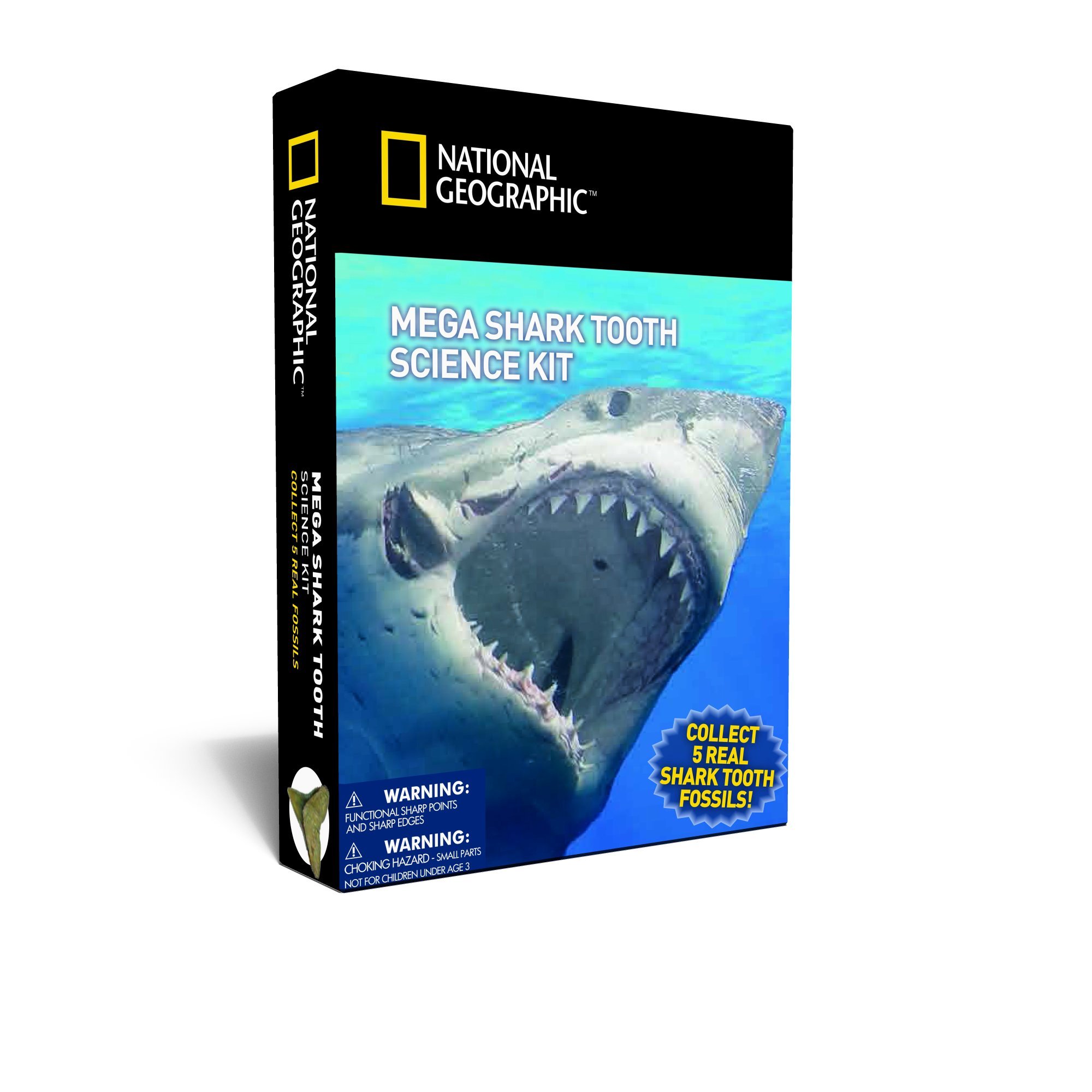 NATIONAL GEOGRAPHIC Mega Shark Tooth Science – Collect 5 Real