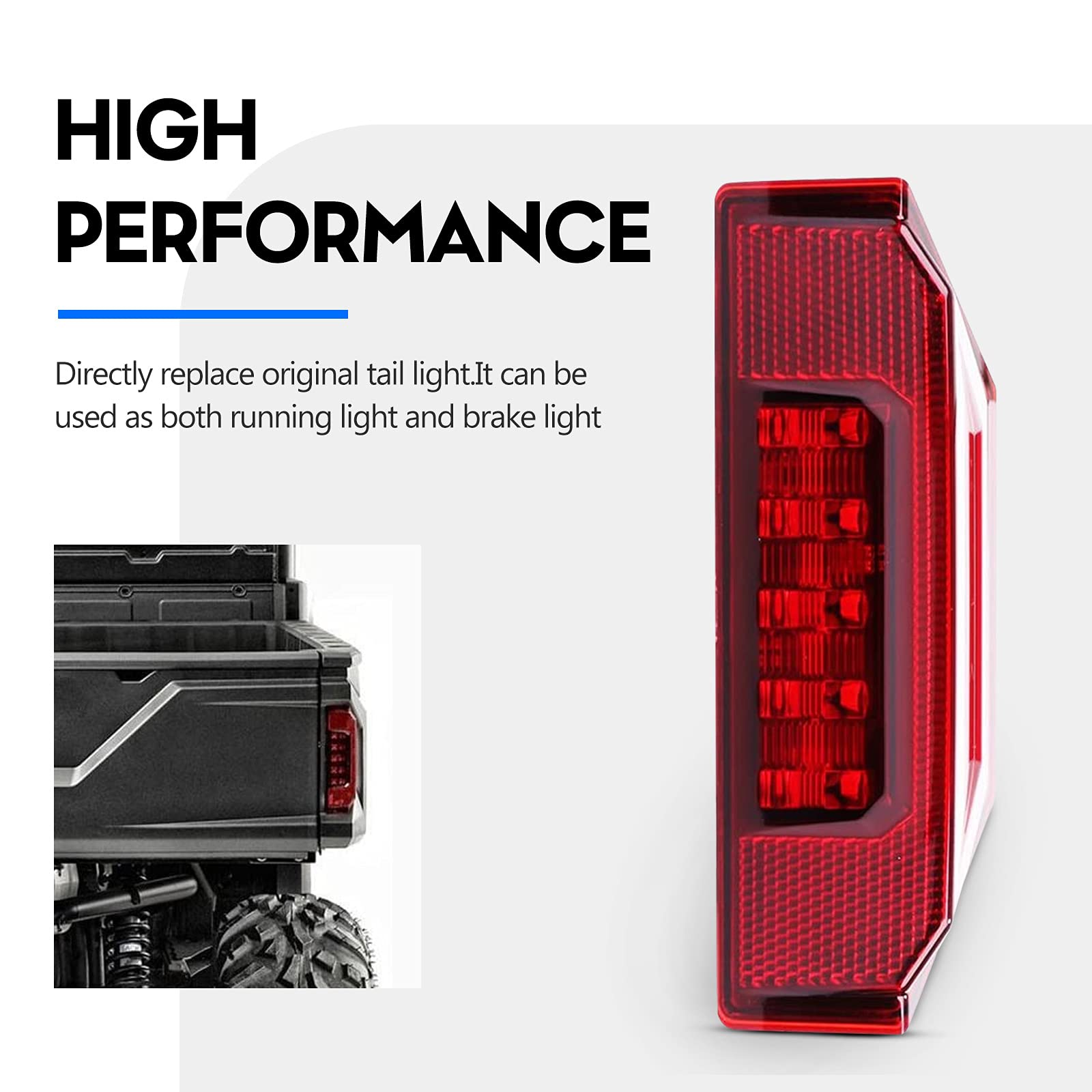 Pair Rear Tail Light Lamp For Polaris Ranger 570 900 1000 XP 2013-2018