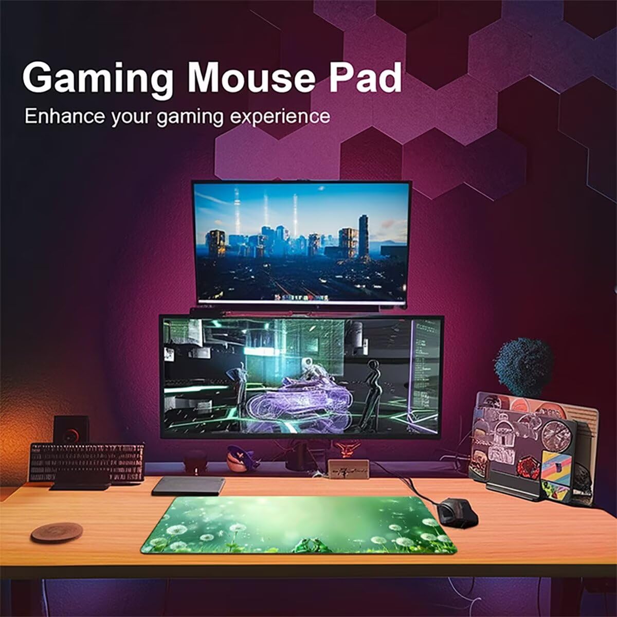 Tappetino per Mouse Gaming XXL 1200x600x3mm– Ufficio Mousepad Grande – Migliora la Velocità e la Precisione Tenuta Stabile Sottomano per Ufficio e Casa Accessori Scrivania Rana PjY6817 O-7