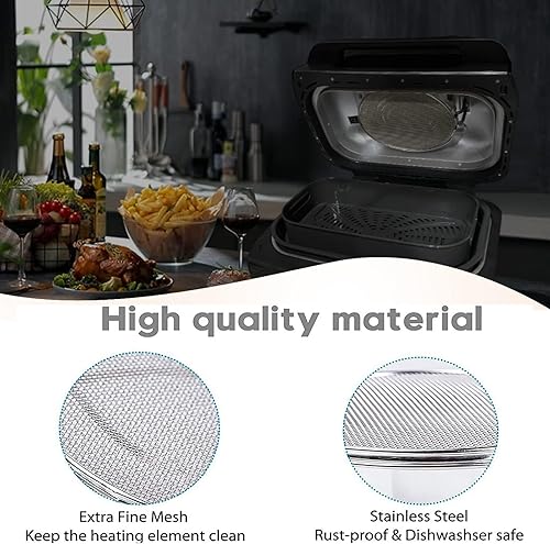 Miniatura 3 de Protector de salpicaduras de repuesto para freidora de aire Ninja Foodi FG551, reutilizable, 6 en 1, accesorios de protección contra salpicaduras