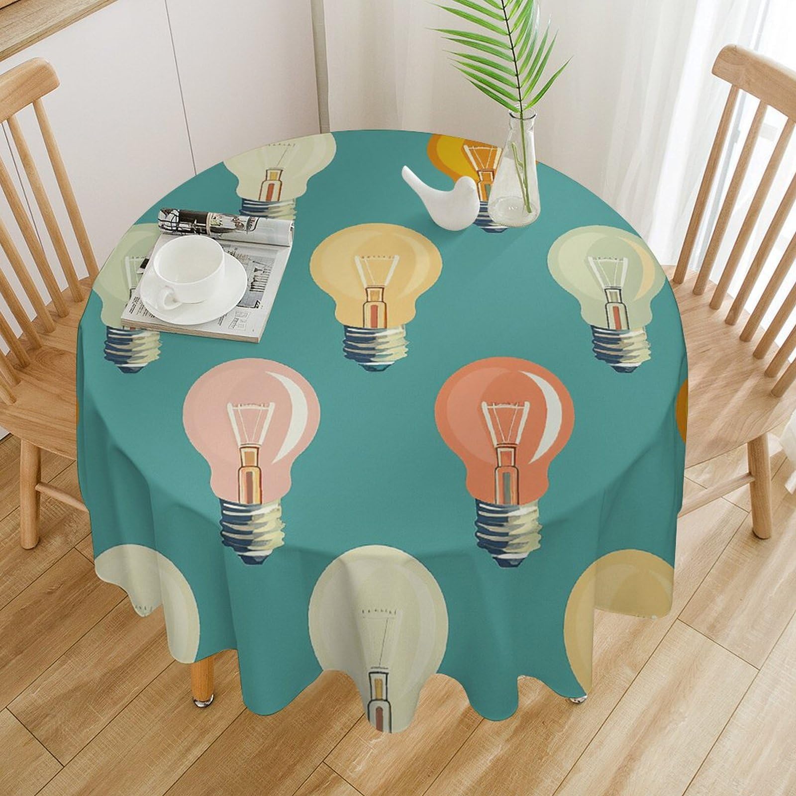 Nappe de table ronde lavable en machine : finie la corvée des taches !