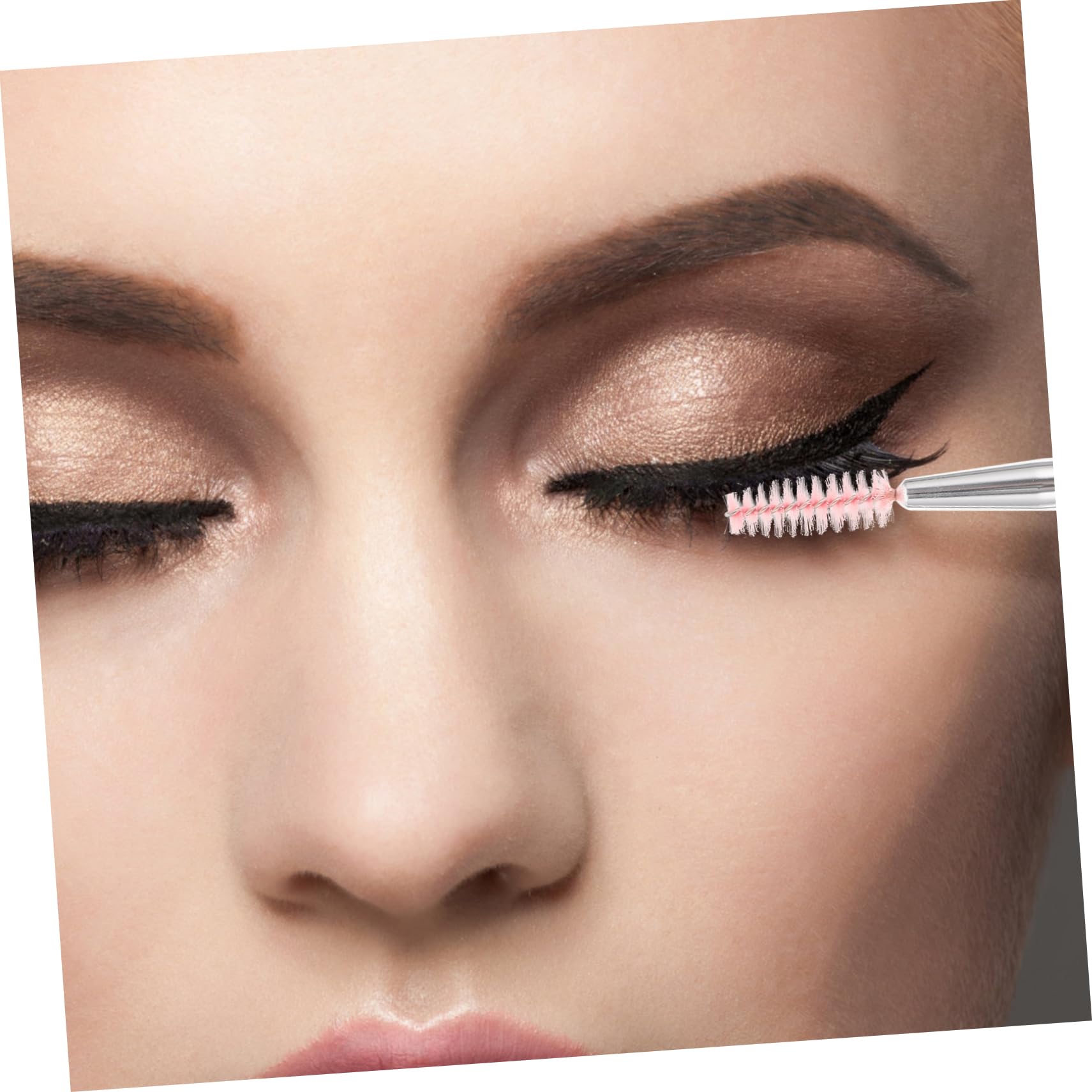Set Di 5 Pennelli Per Il Trucco A Doppia Estremità Spugne Per Ciglia E Sopracciglia Applicatore Per Il Trucco 6 Pezzi*5