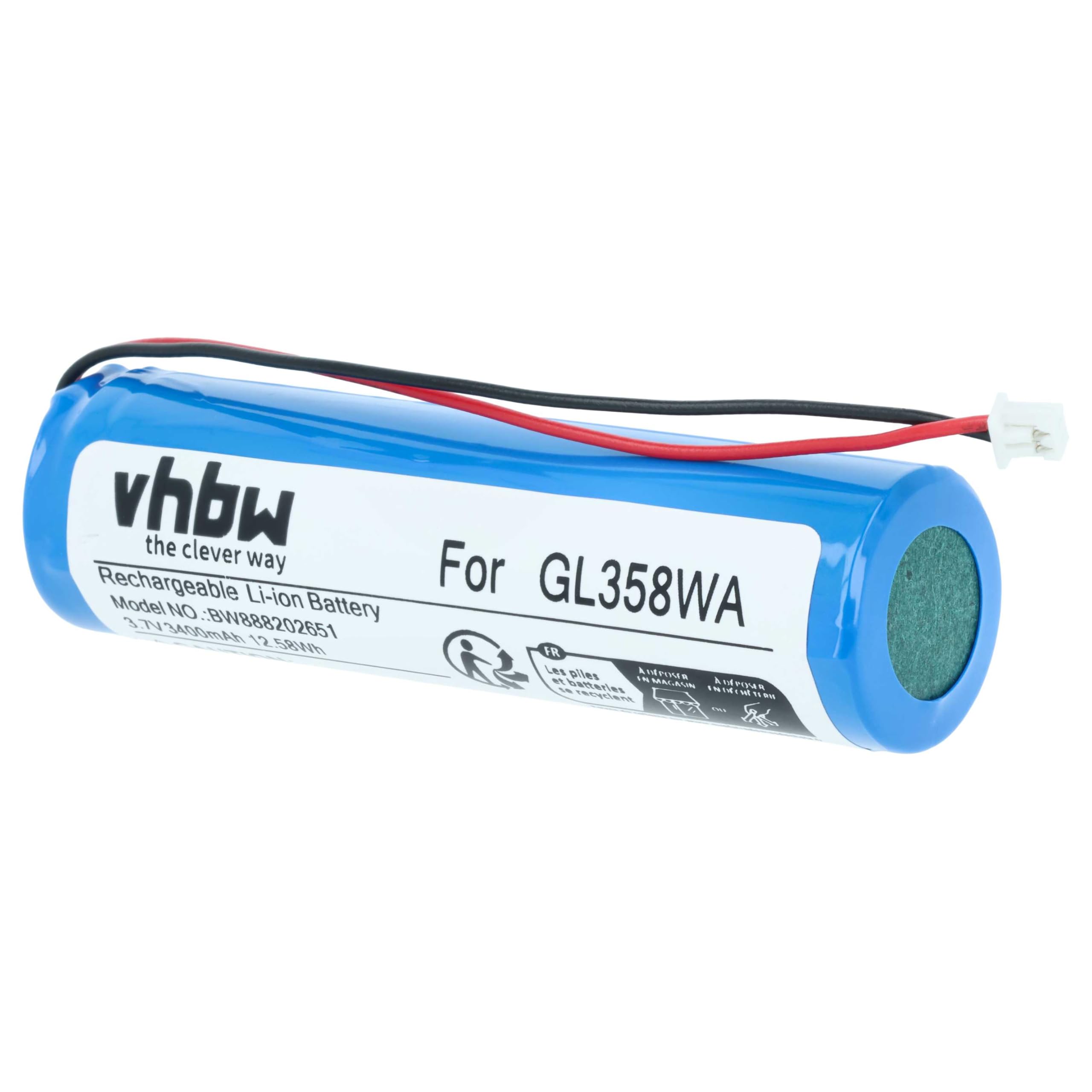 vhbw Akumulator kompatybilny z DJI Phantom 3 Standard Remote Controller dron Controller (3400 mAh, 3,7 V, litowo-jonowy)