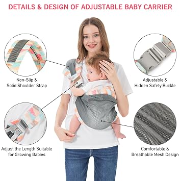 Adjustable One Shoulder Baby Carrier Portable Baby Carrier Sling