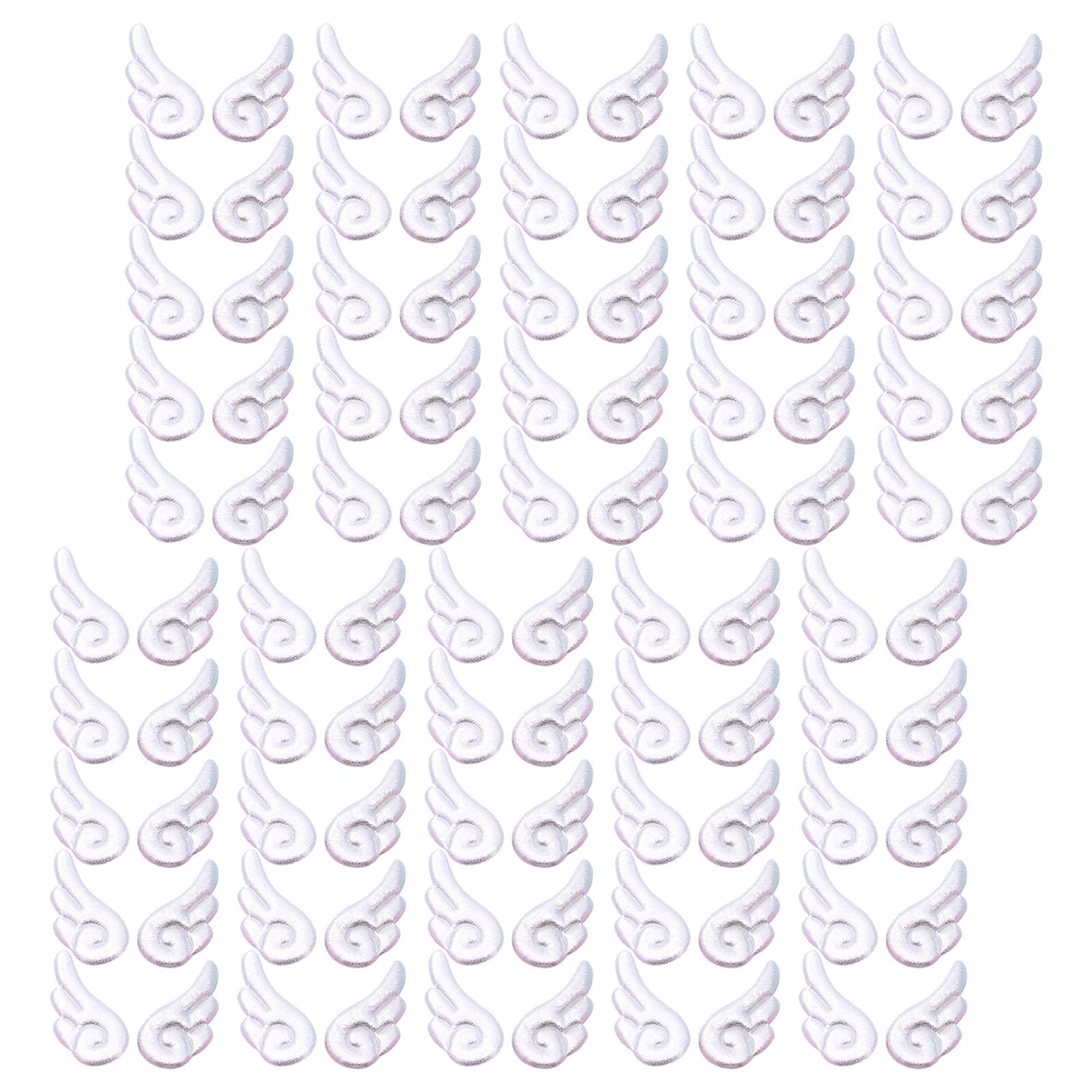 Tsophreniq 100Pcs Colorful Fabric Wing Appliques for Bag Garment Shoe Decoration Hair Accessories and Sewing Craft Fabric Patron Ailerons Accessories