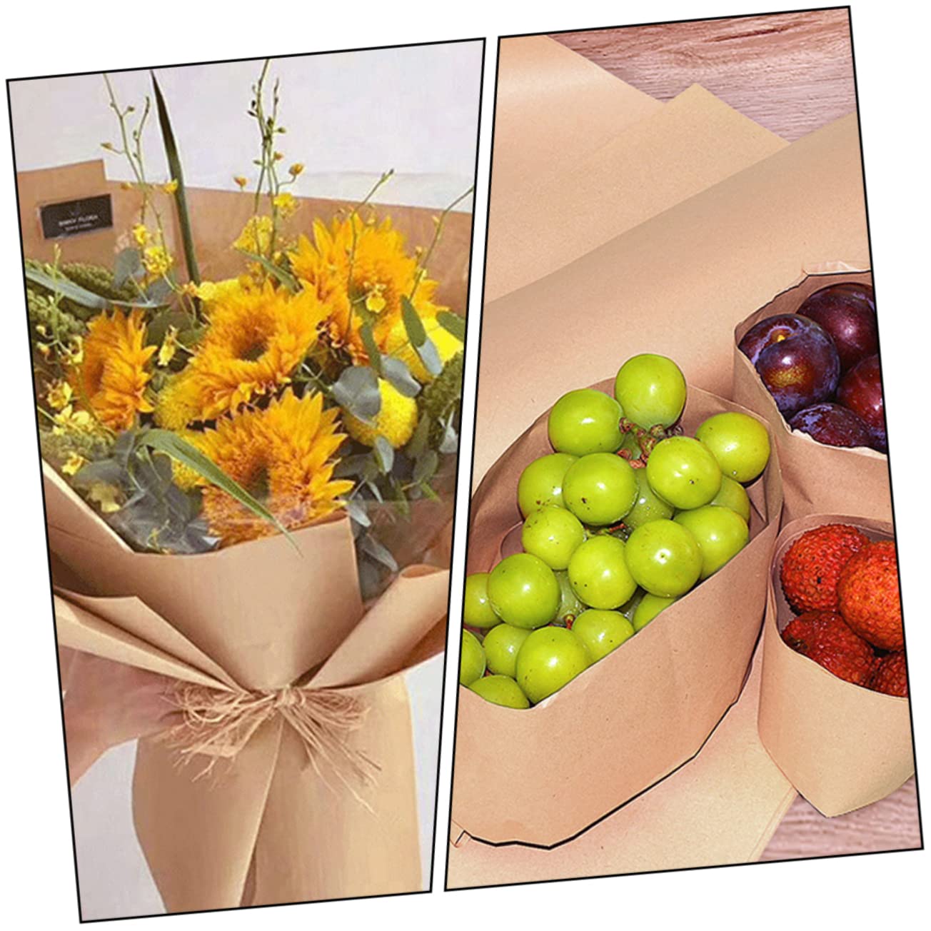 ULDIGI Rouleau de Papier Kraft Marron Papier Résistant et Protecteur 45cm X 30m pour Emballage Présent et Loisirs Créatifs pour Bouquets et Emballages