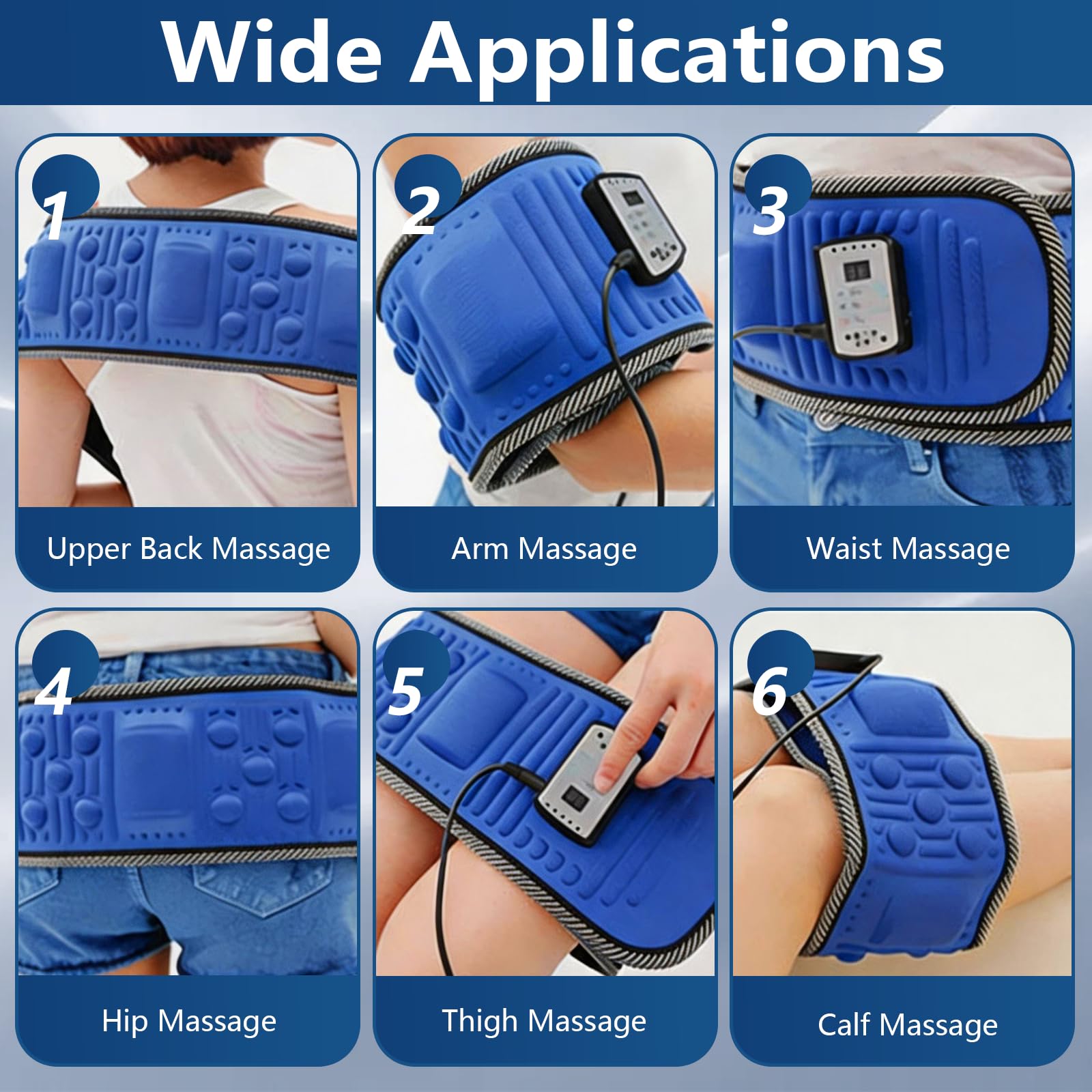 BRGD Elektrische Taillenmassage, Bauch Abnehmen Fitness-Massagegürtel mit 5 Motoren & 33 Magneten Elektrische Taillenmassage für Körperformer und Trainer